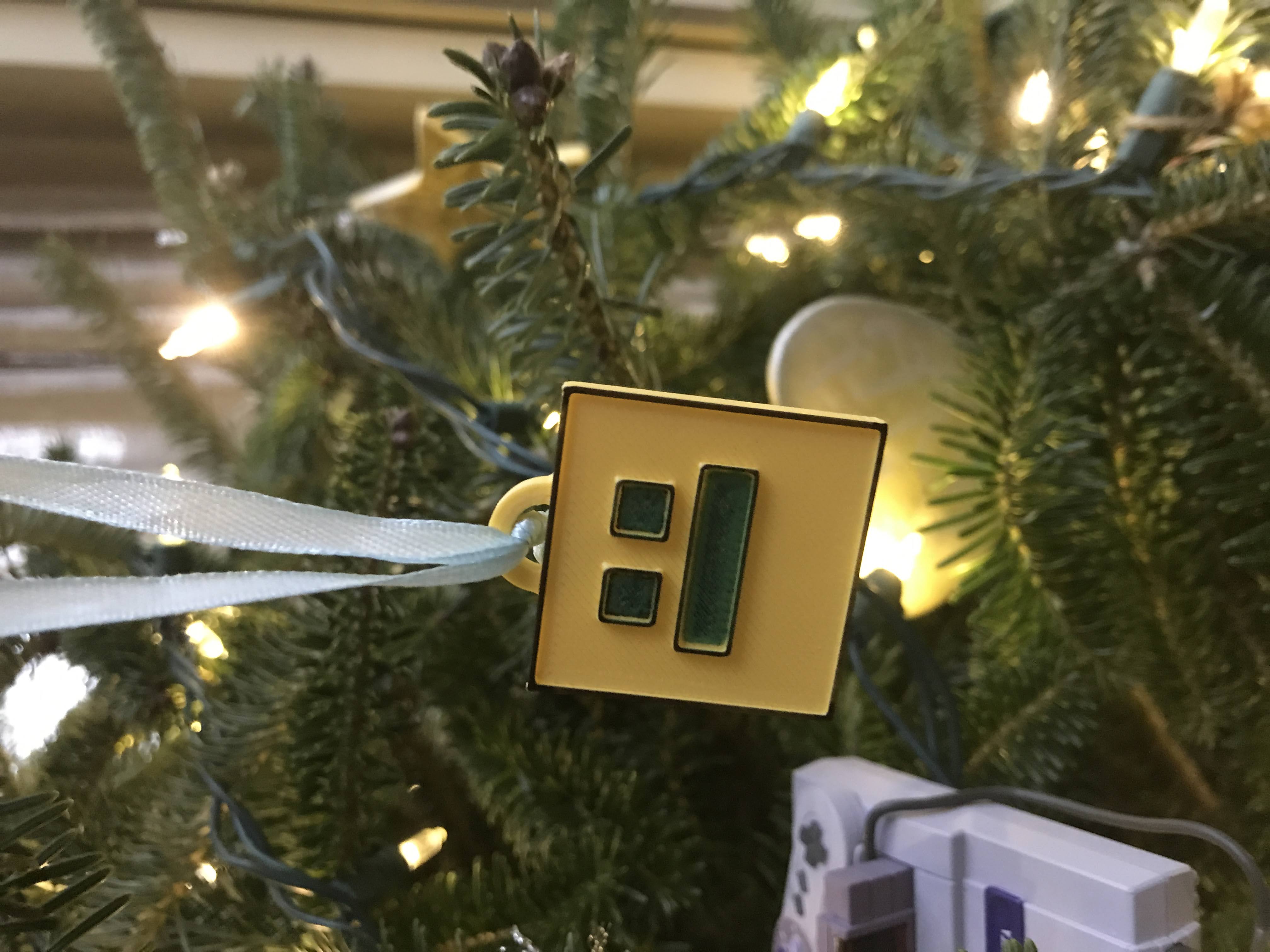 Geometry Dash Christmas Tree Ornament