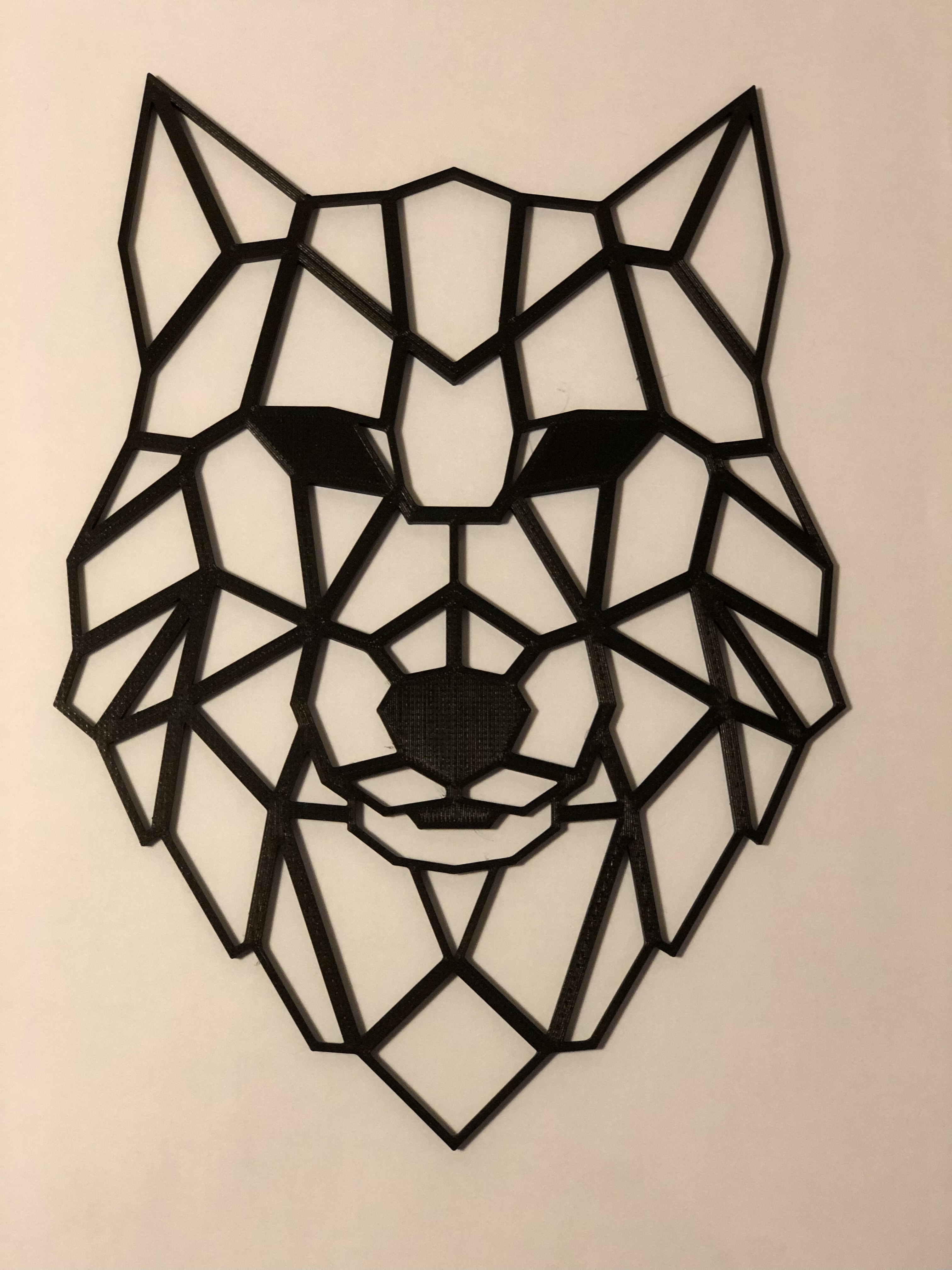 Geometric Wolf wall art