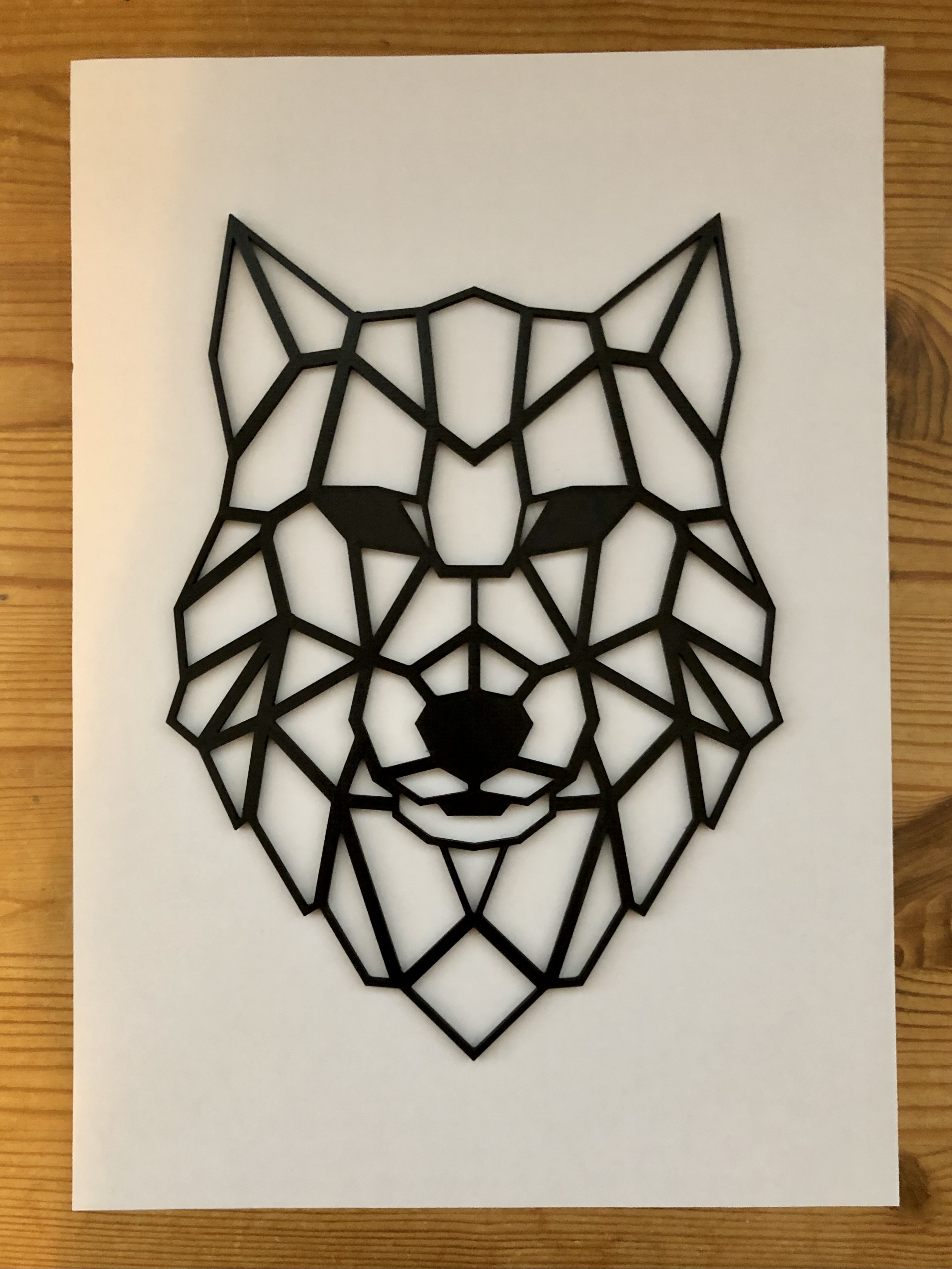 Miniatura 2 do modelo 3D Geometric Wolf wall art