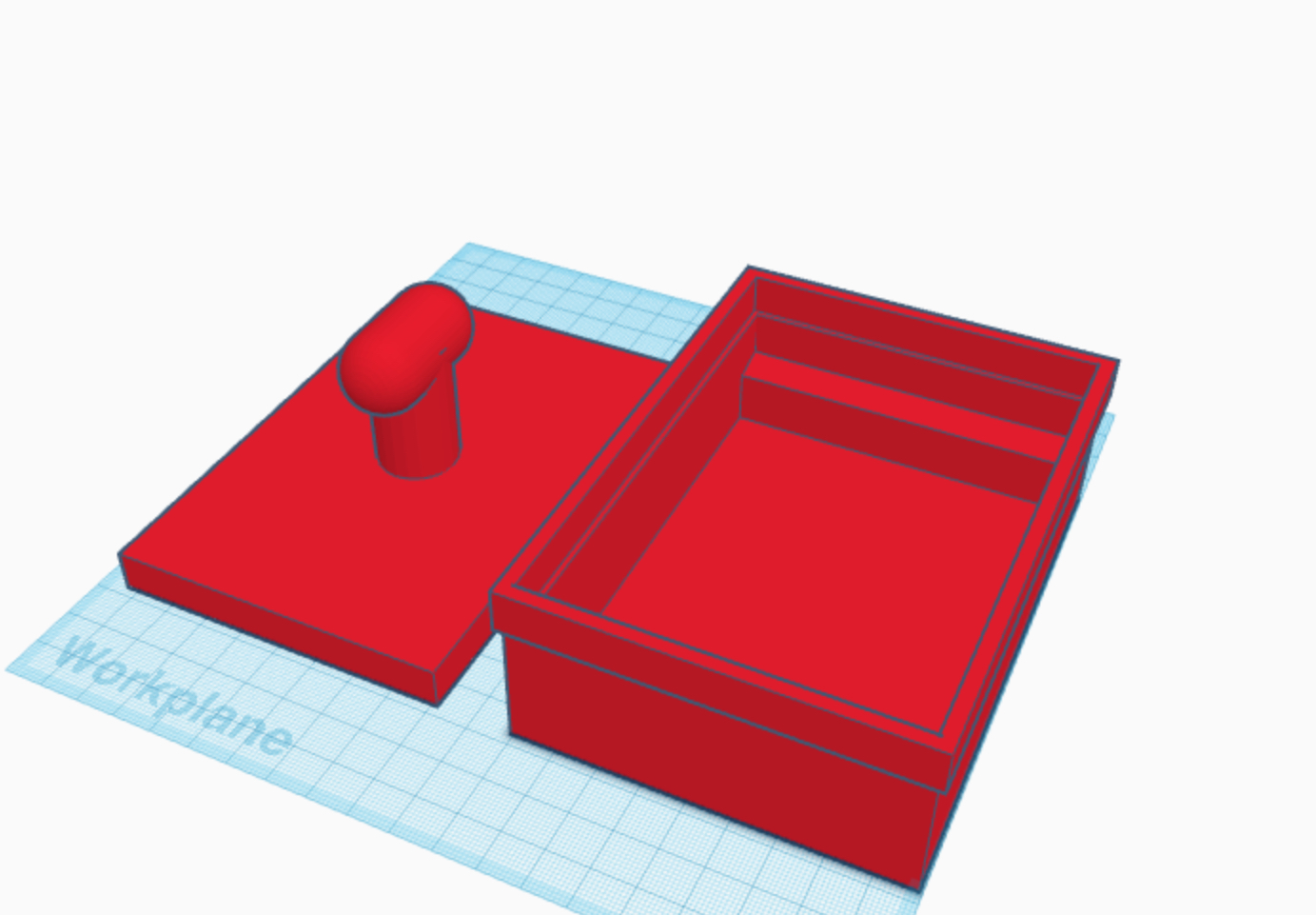 Box with lid and handle