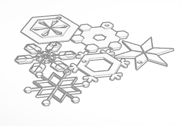 Realistic Snowflake Ornaments