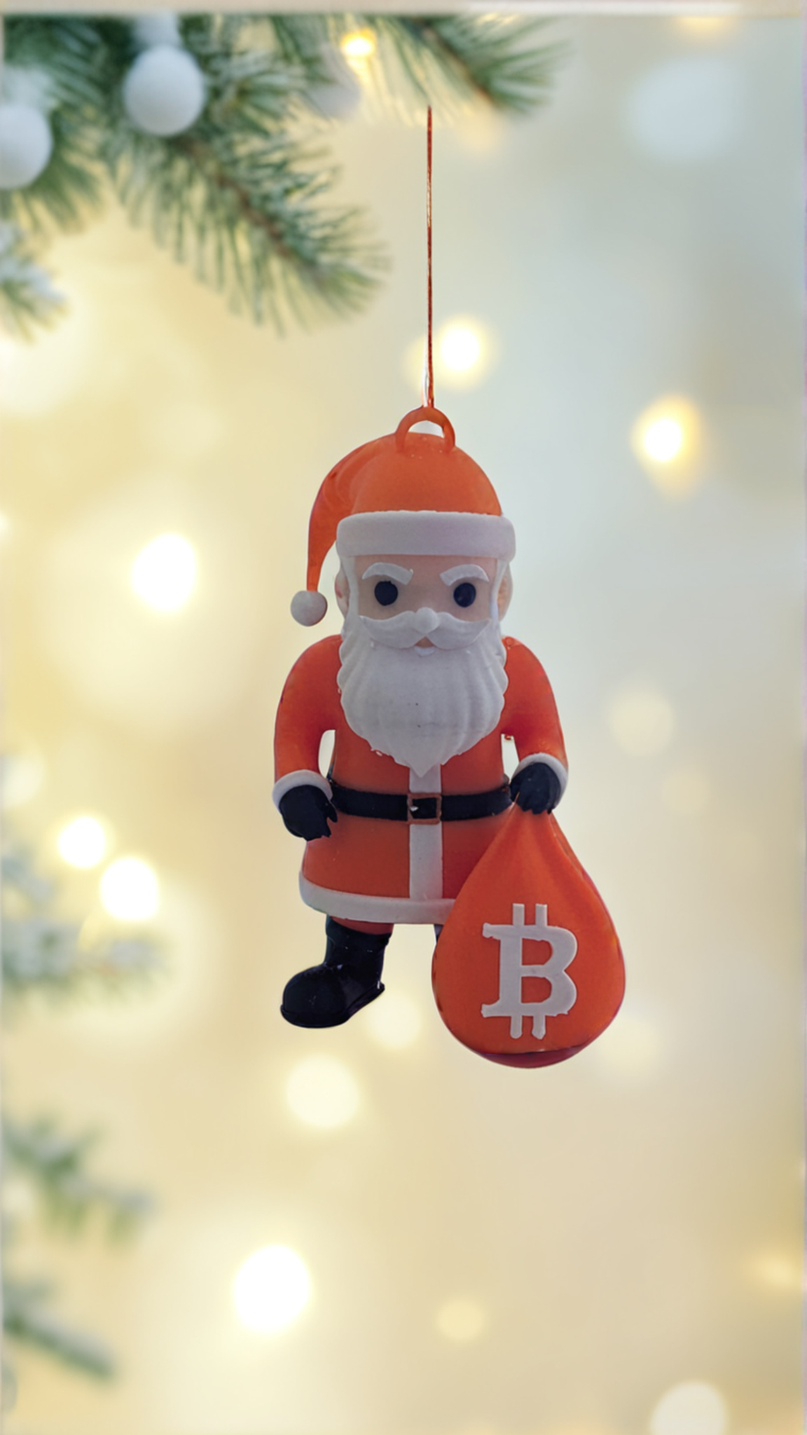 Bitcoin Santa with bag