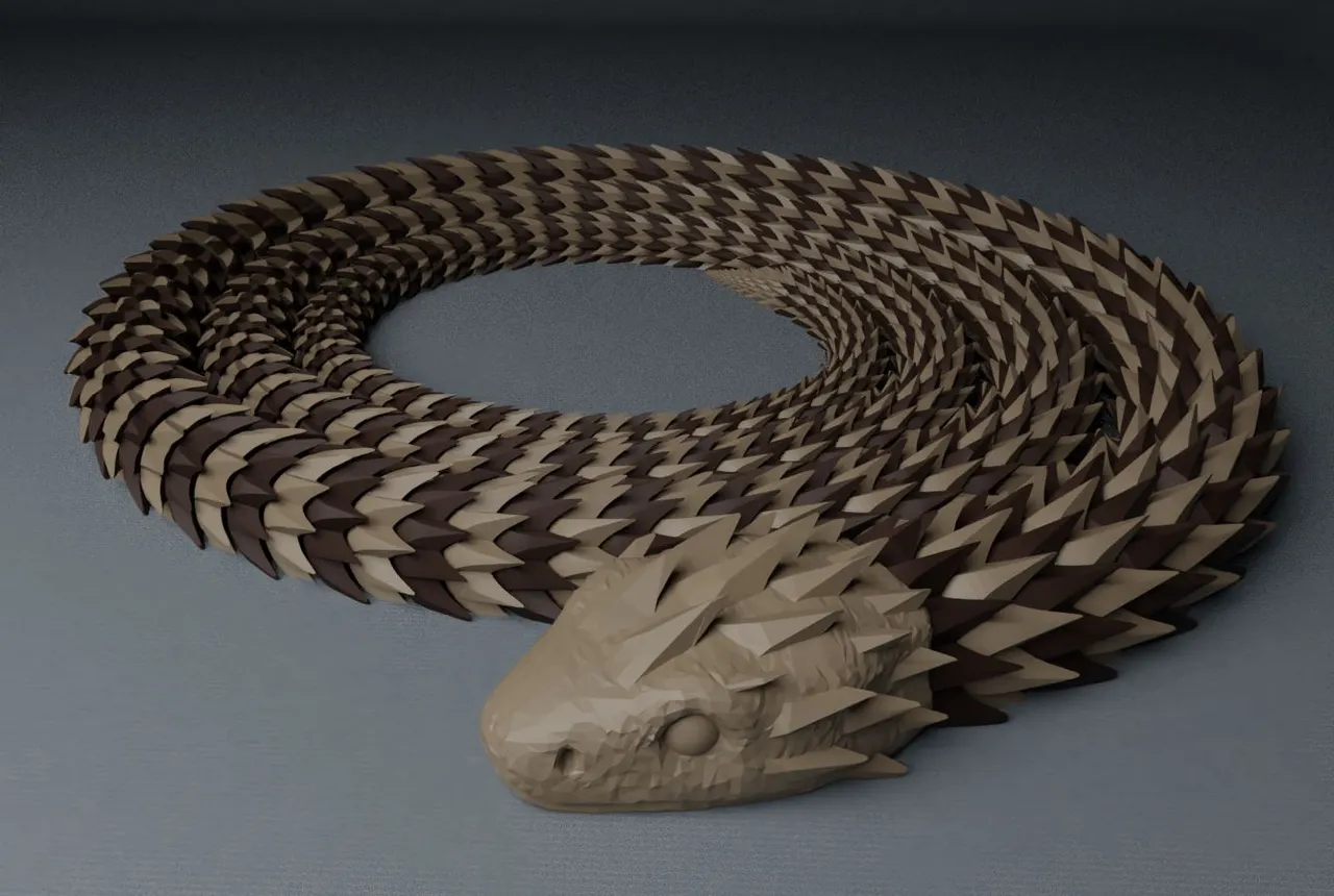 Ultra articulated Snake - up to 2,3m long !!! by Crazy3D