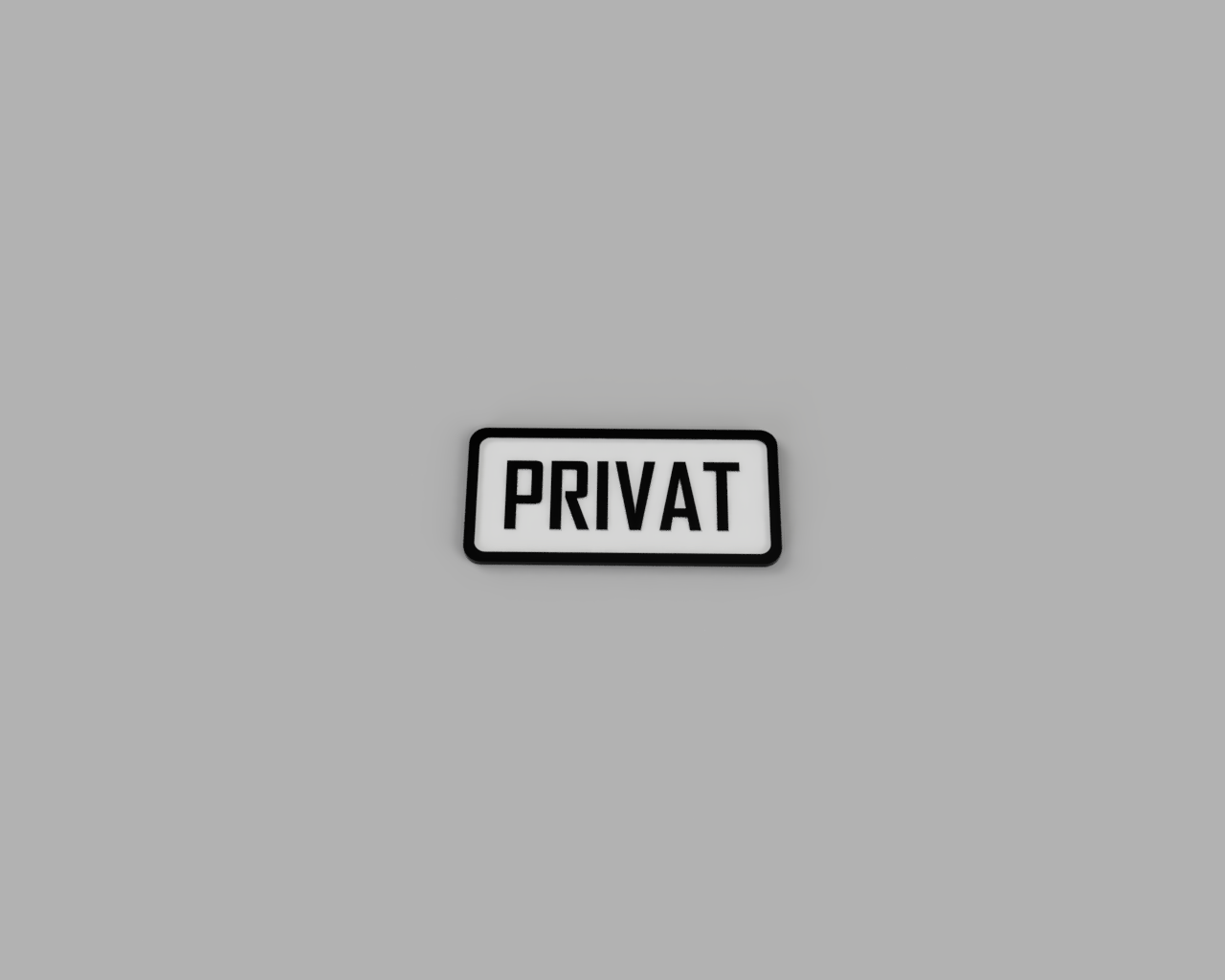 Privat Schild mit Rahmen