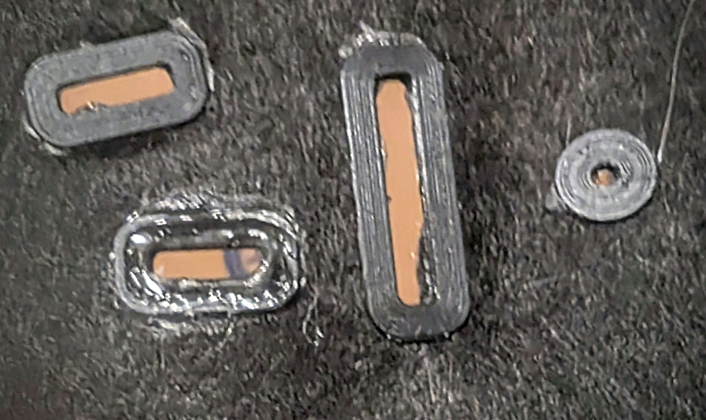 Round and rectangle hot glue grommets