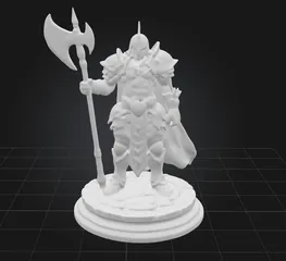 A video game character holding a axe