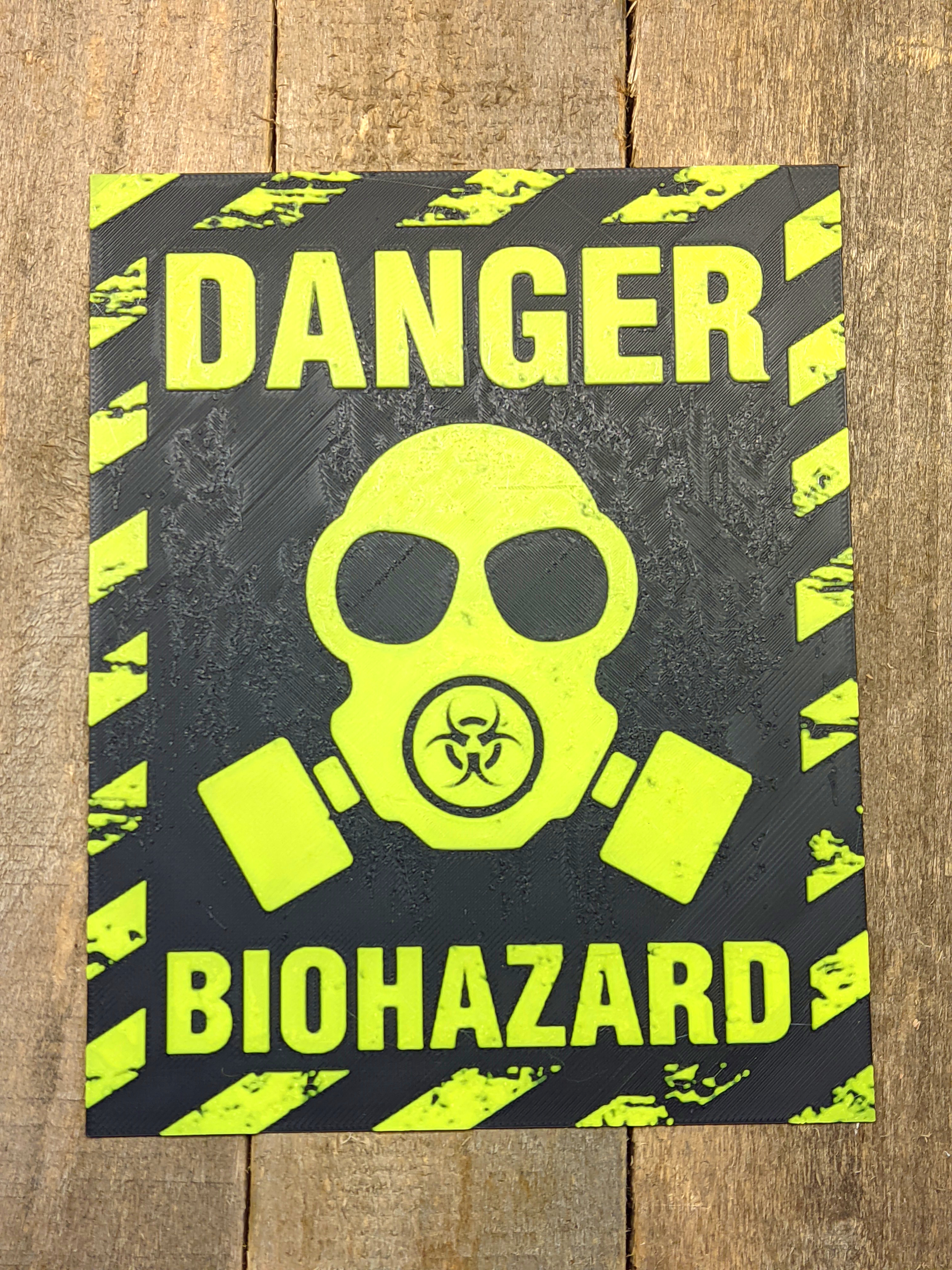 Sign #4 - Biohazard Danger Sign Plate