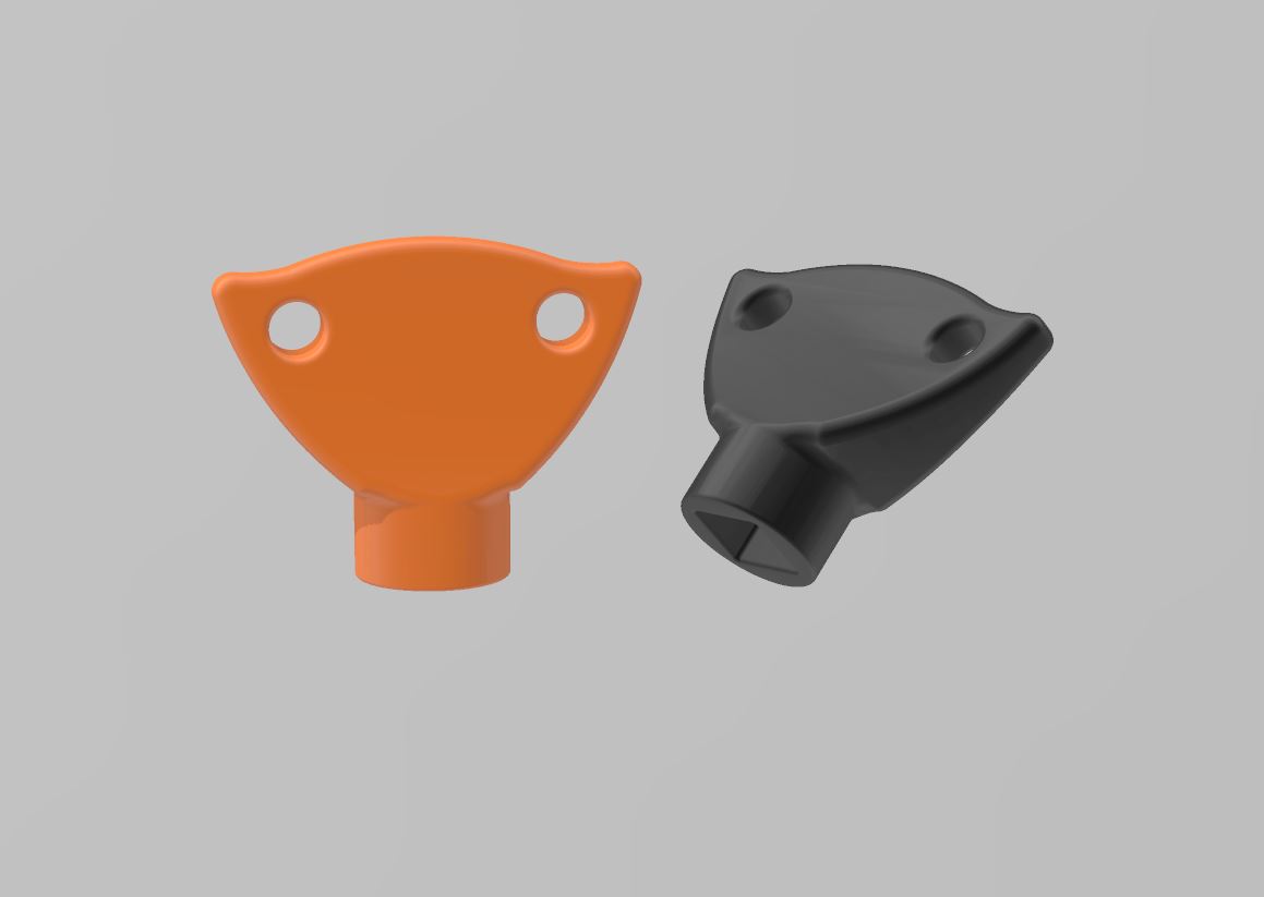 Radiator Air Key (Keychain) 3D model thumbnail