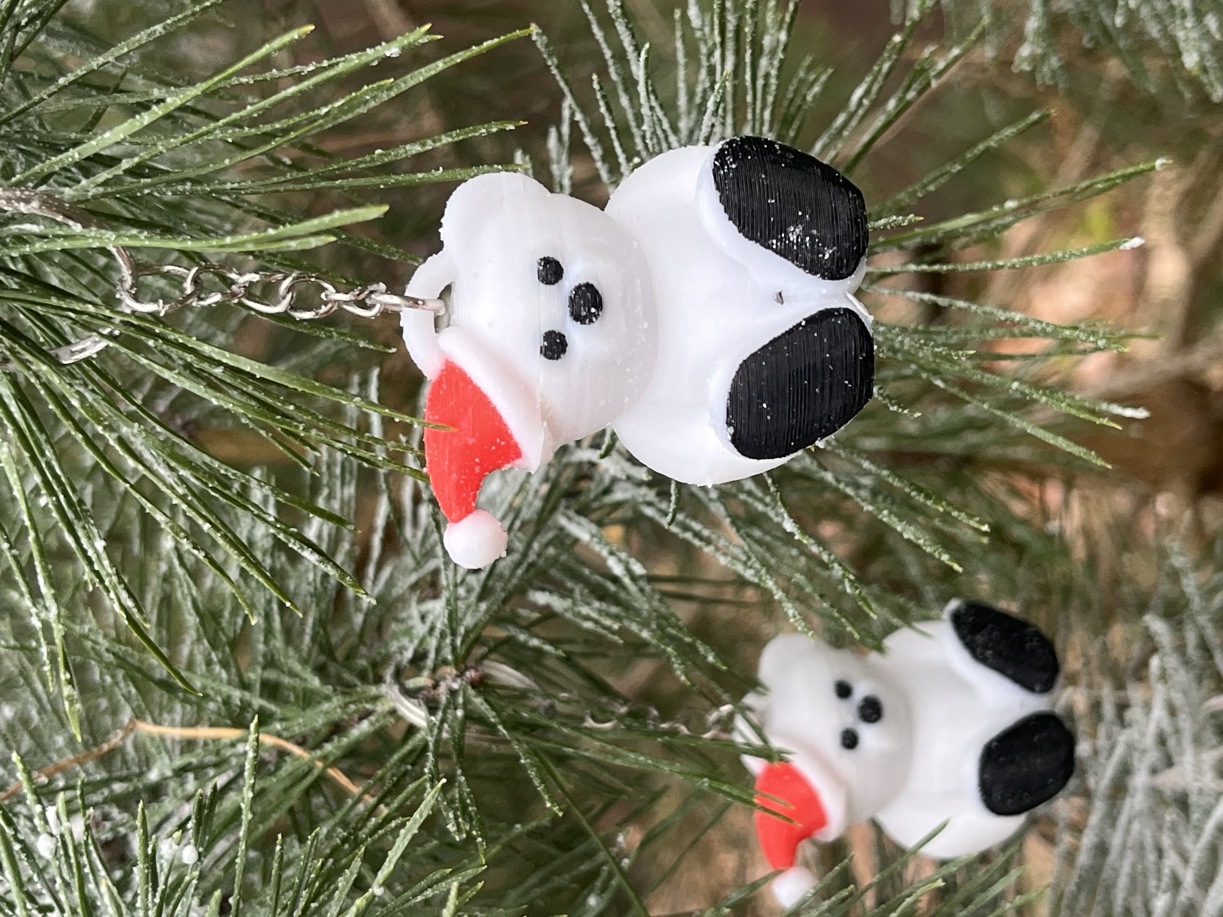 Beautiful teddy bear, Santa Claus keychain, Christmas tree bauble