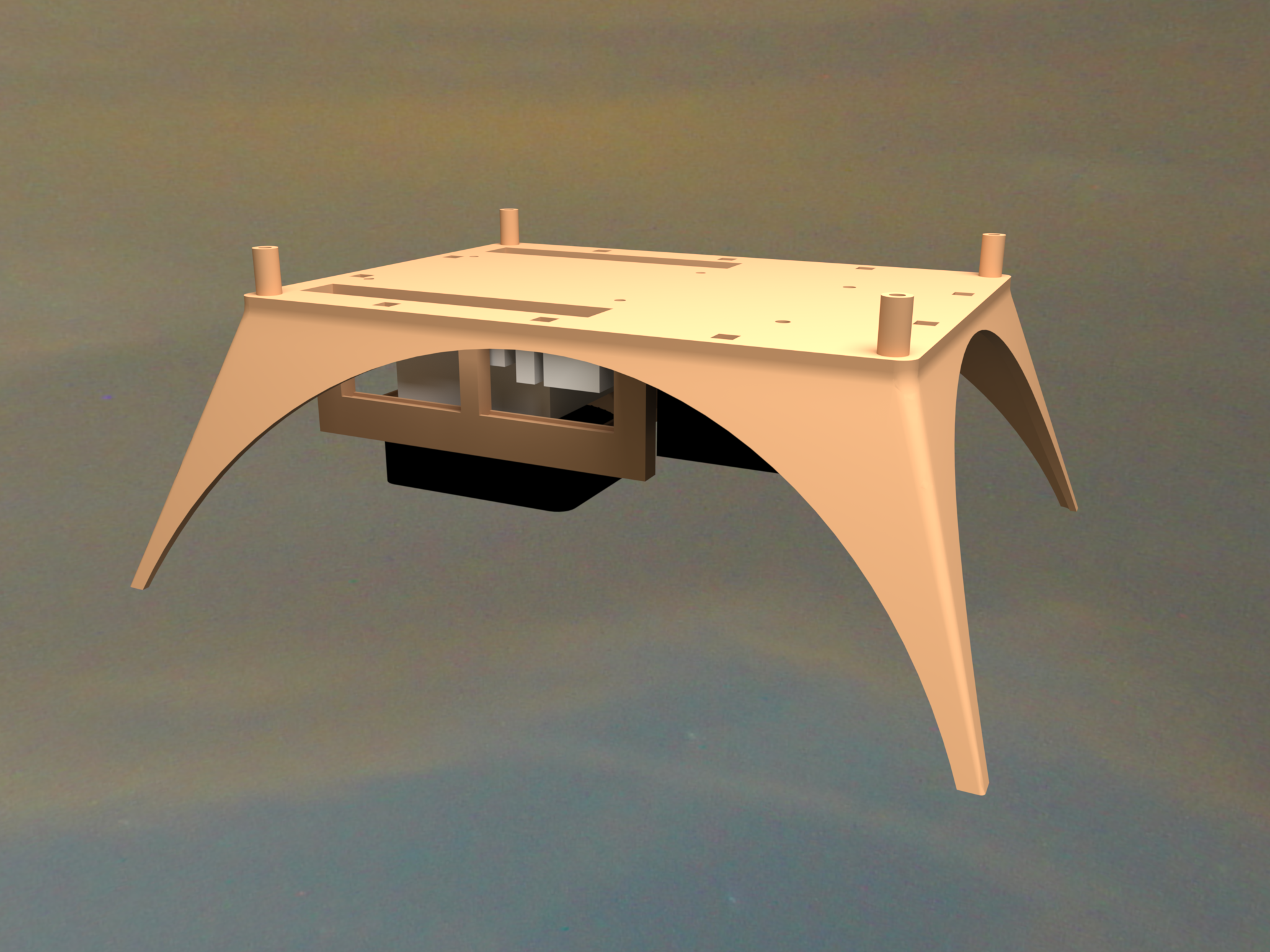 Case for ODROID-XU4, 7 inch touch display, a PSU and a 60 mm fan. (FreeCAD)