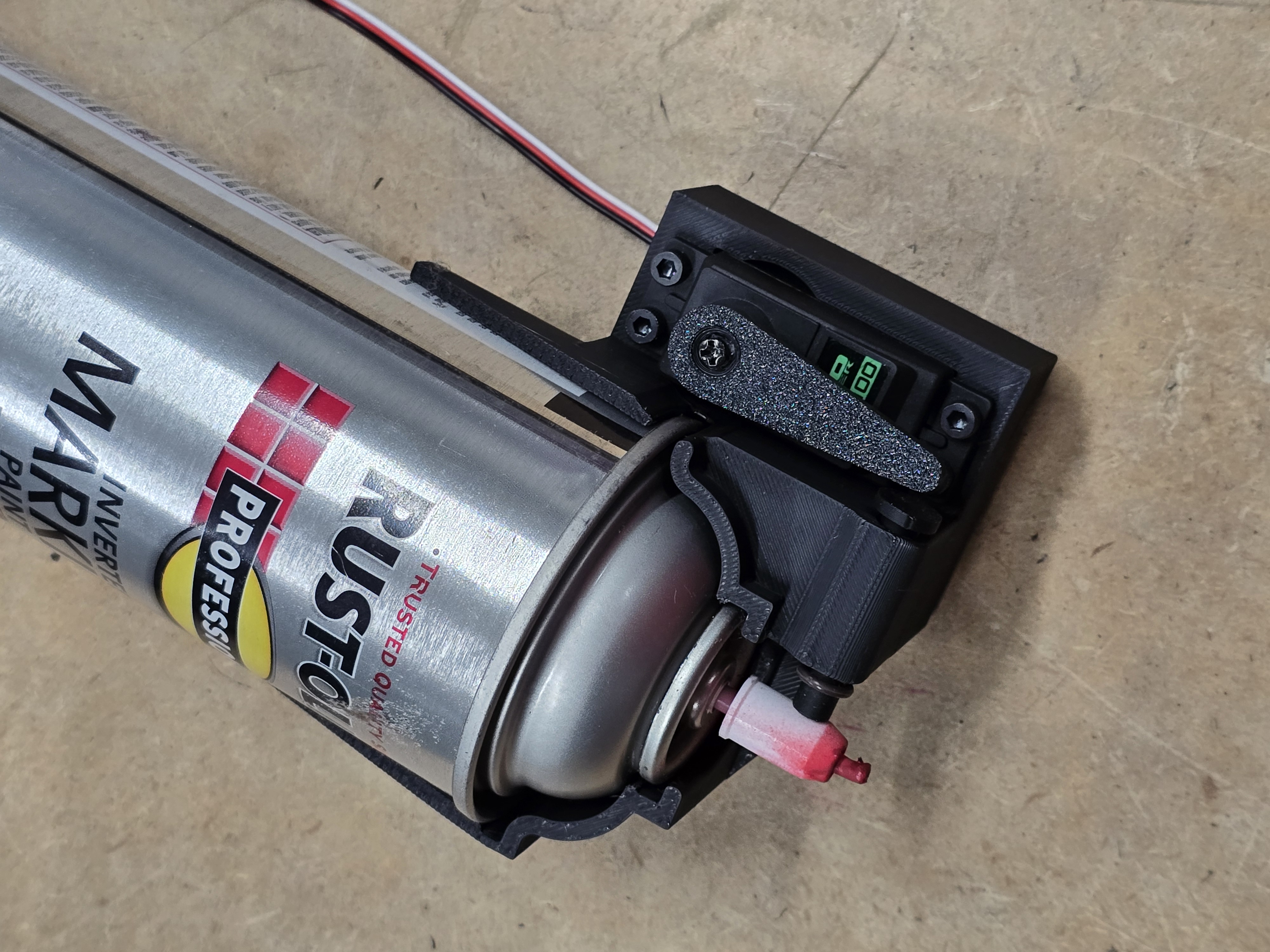 Servo Controlled Spray Paint Marking Sprayer