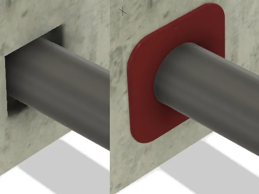 94 mm pipe cover for toilet