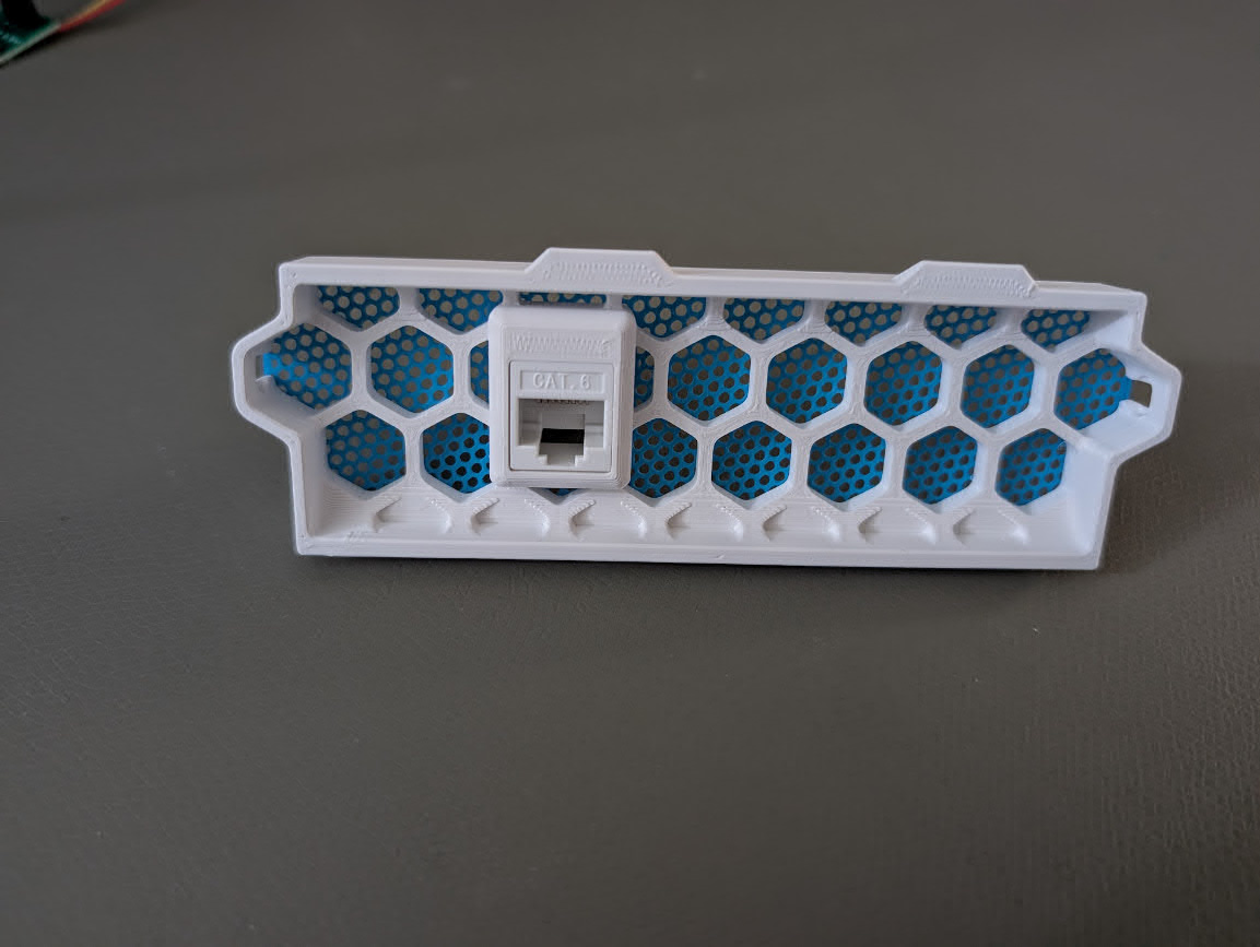 Voron 0.2r1 Rear Skirt w/keystone mesh