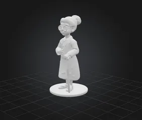 old lady with a cane
