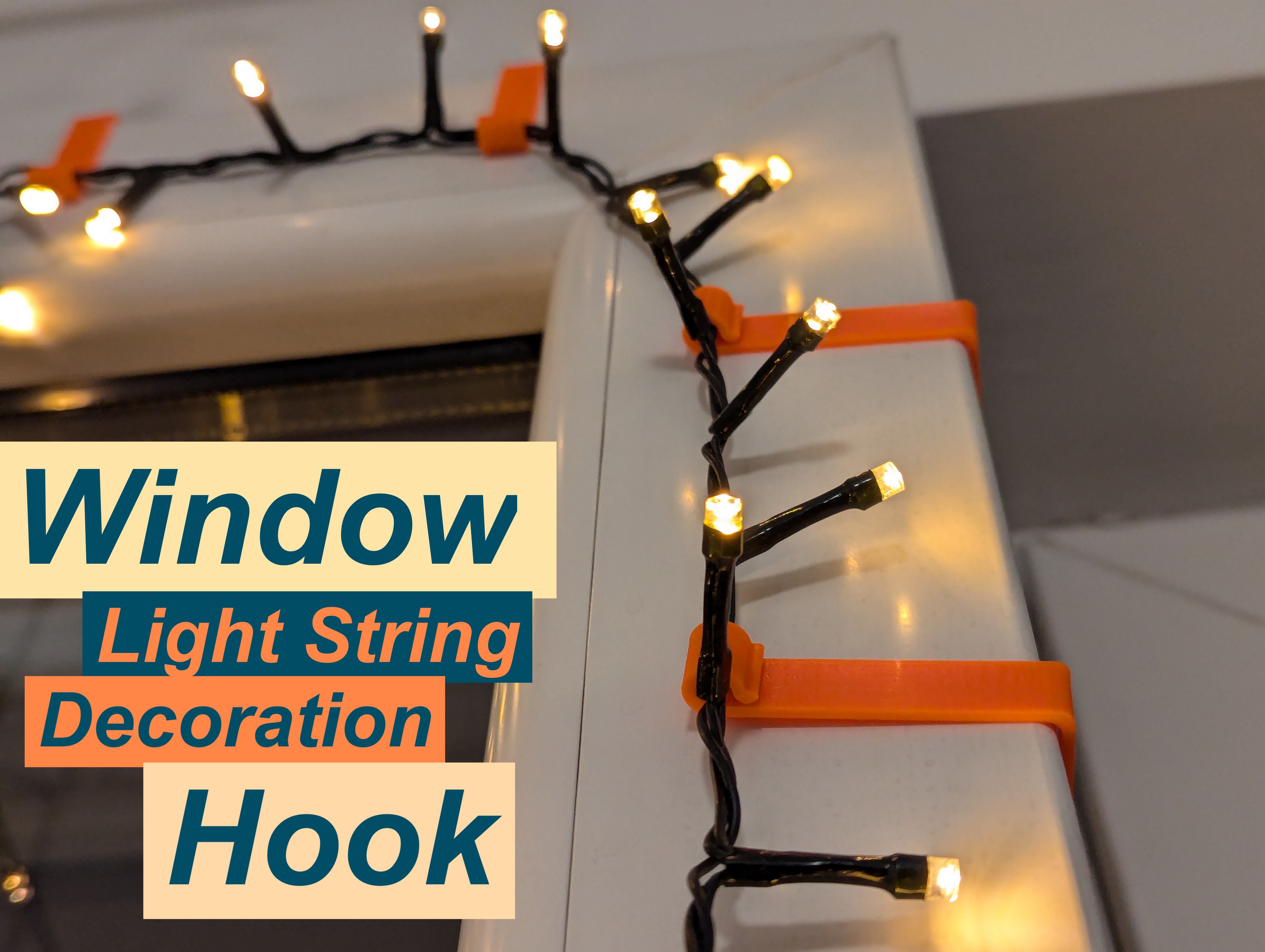 Window/door lights or decoration hook clip