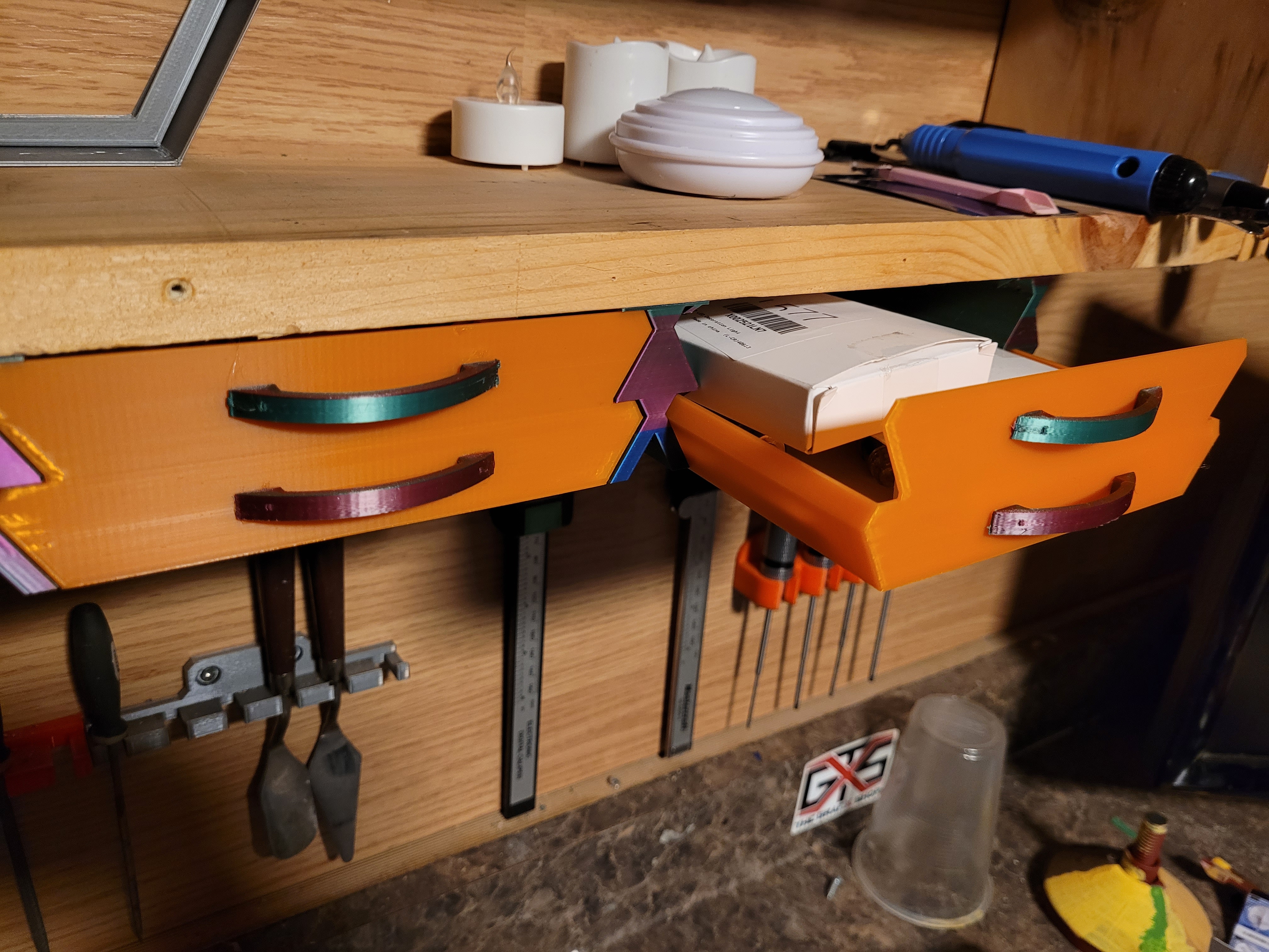 2 drawers tall  remix  for Underdesk Drawer 2.0 Rail Mod