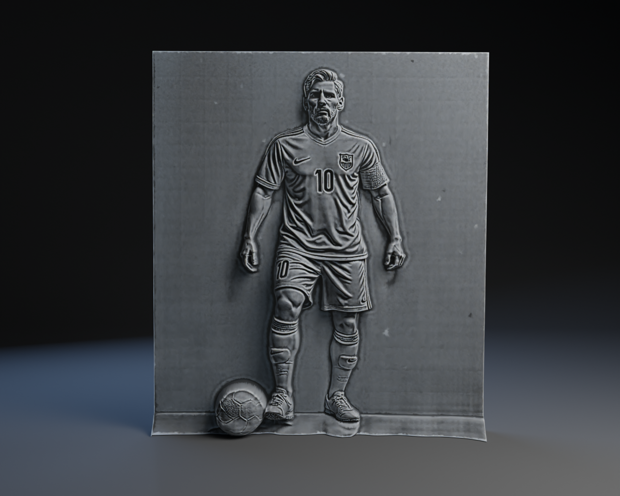 Lionel Messi Bas Relief.