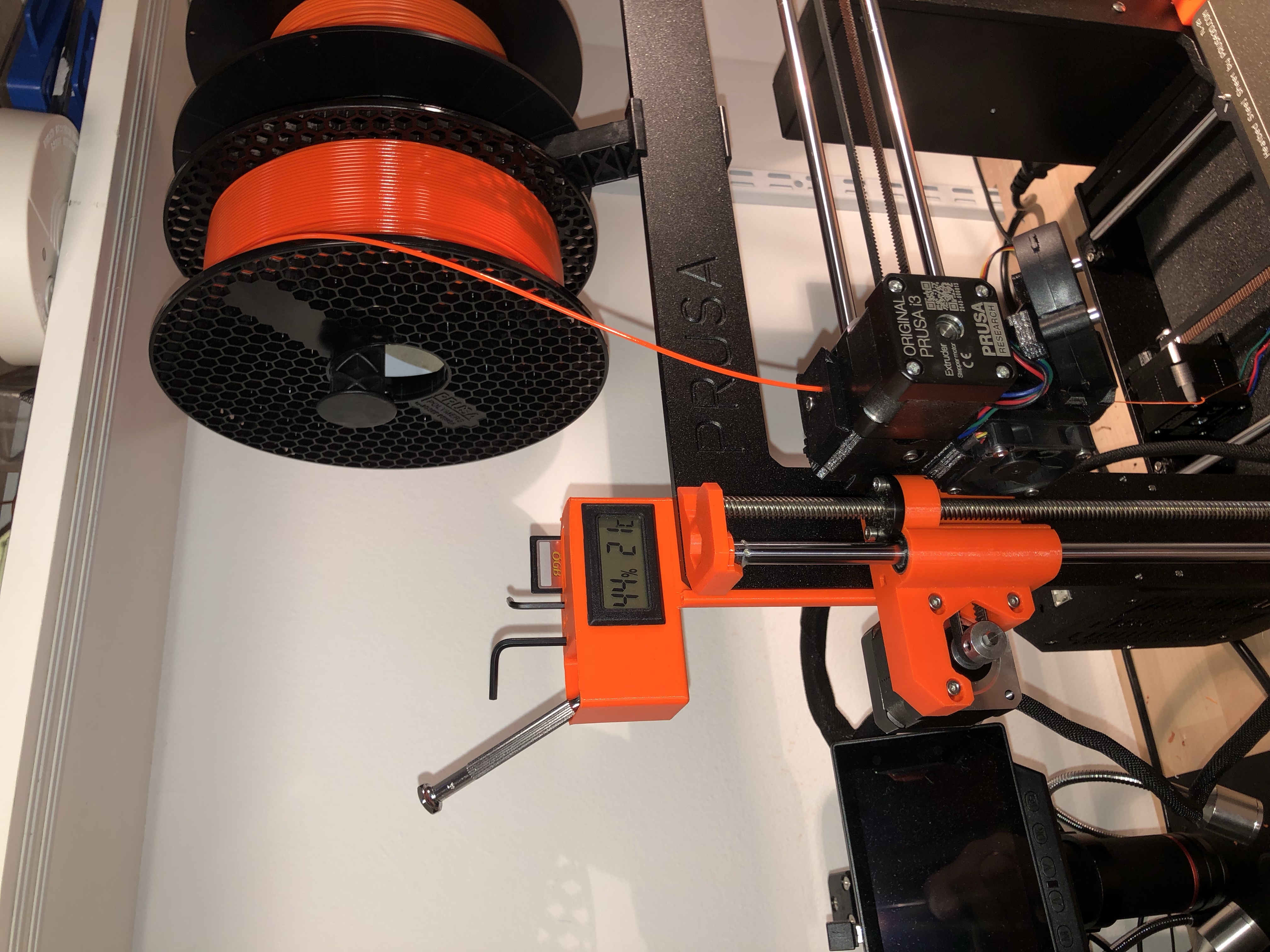 New External Hygrometer housing for PRUSA MK3S with integrated SD Card holder