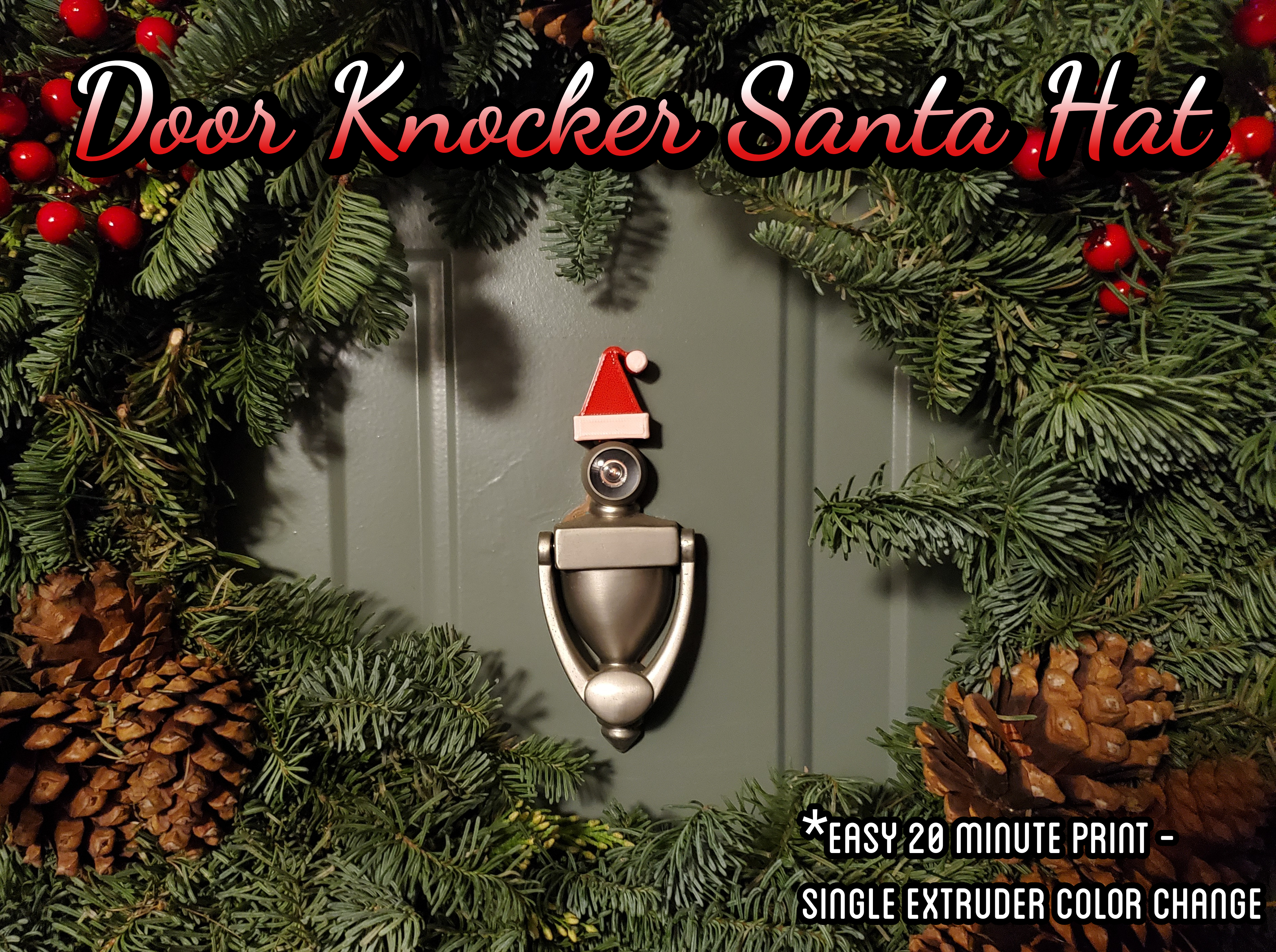 Door Knocker Santa Hat