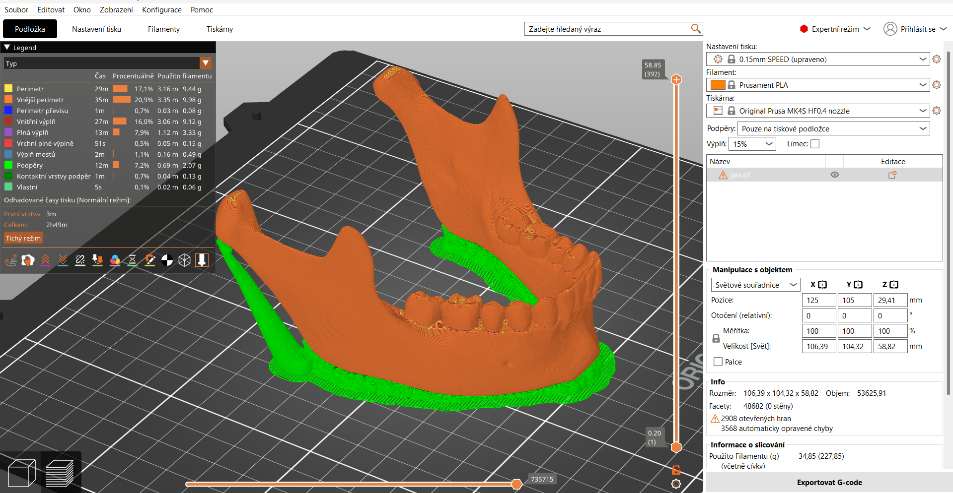 Anatomacally correct human jaw