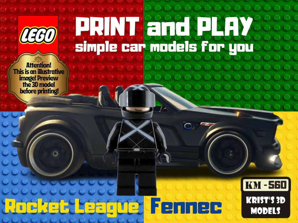 LEGO Rocket League Fennec Cabrio by Mgr. Pavel Krist Download free STL model Printables