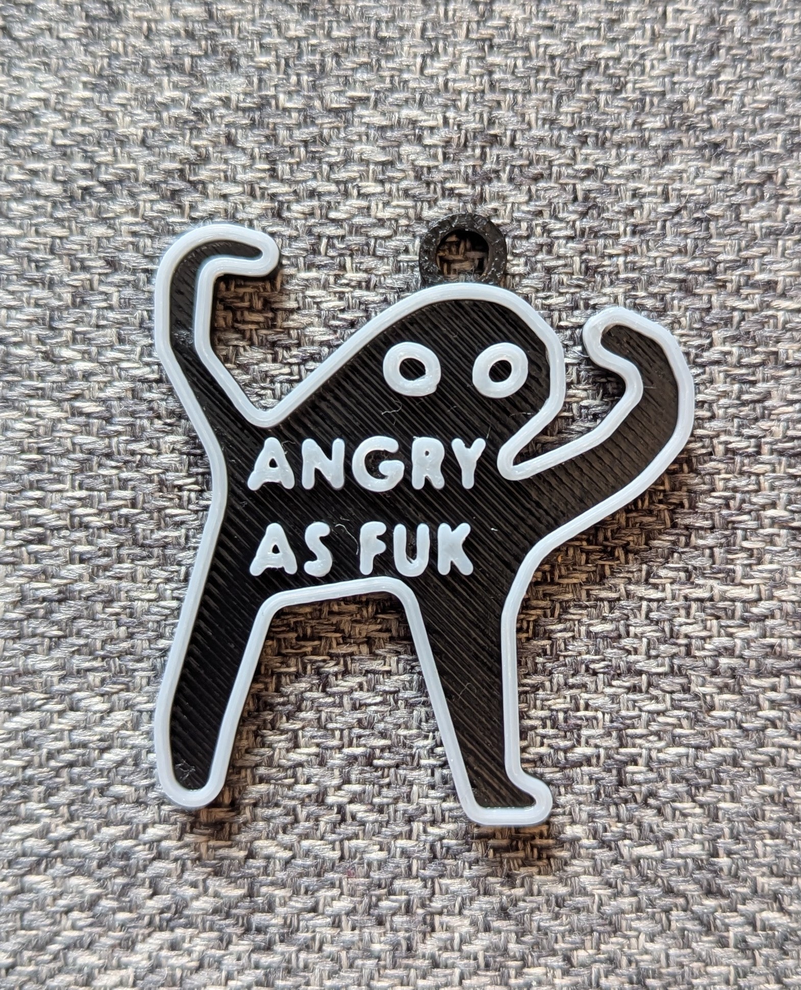 ANGRY AF cat meme Keychain