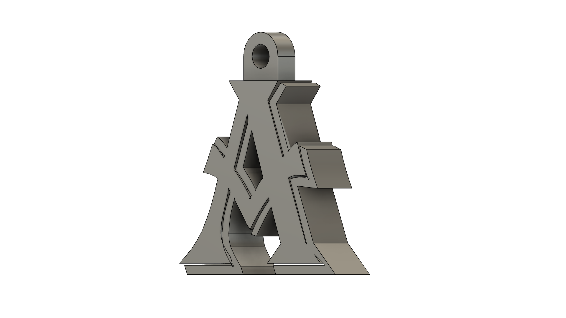 Miniatura 3 do modelo 3D A letter Keychain