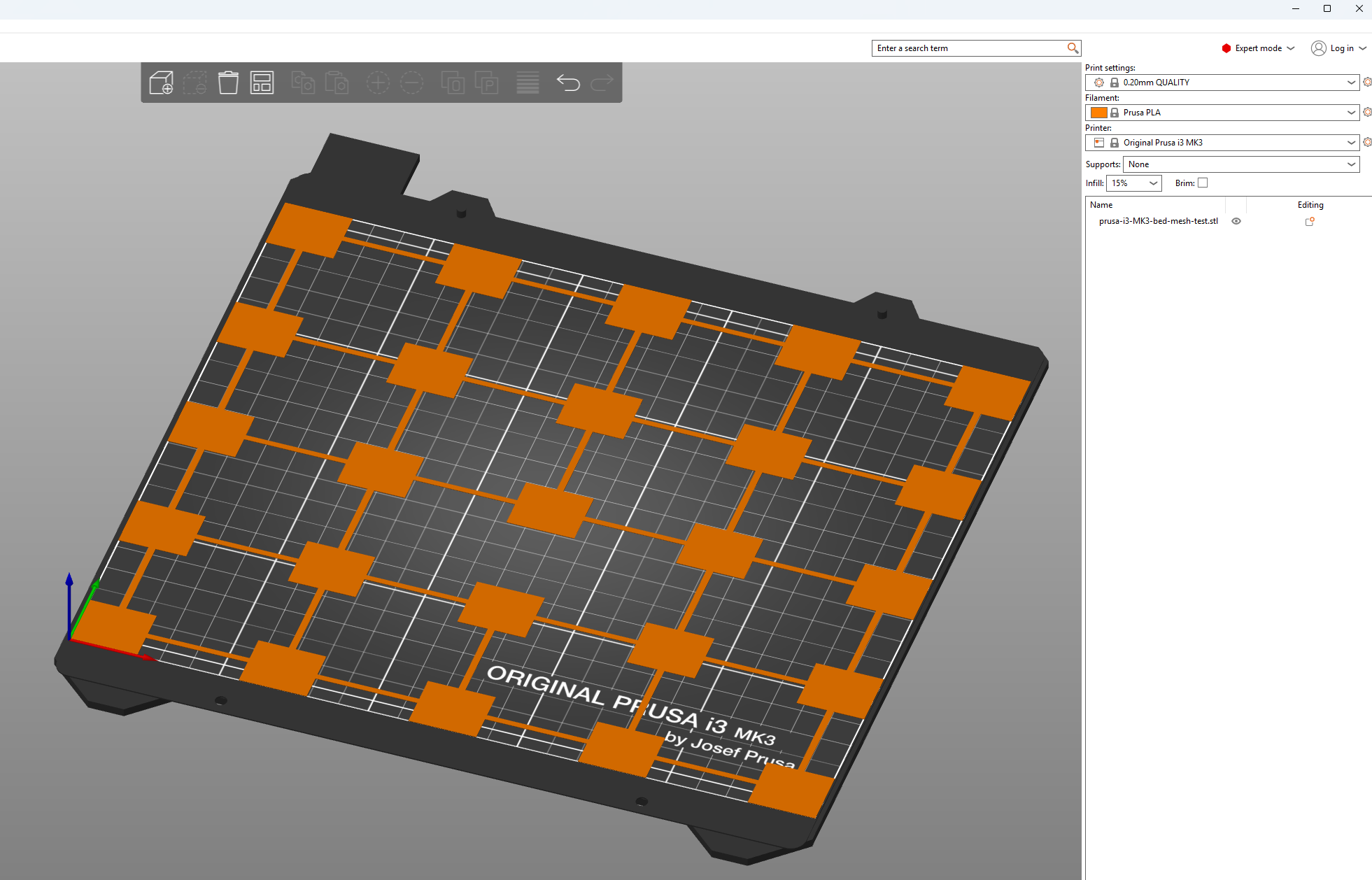Prusa i3 MK3 Bed Mesh Test
