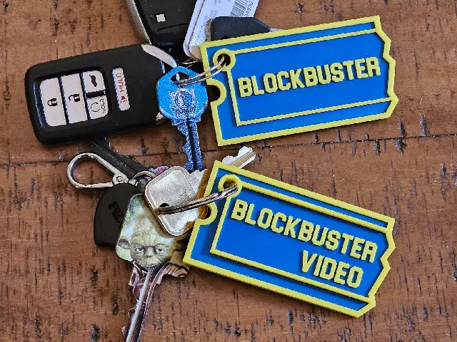 Blockbuster Video Logo Keychain