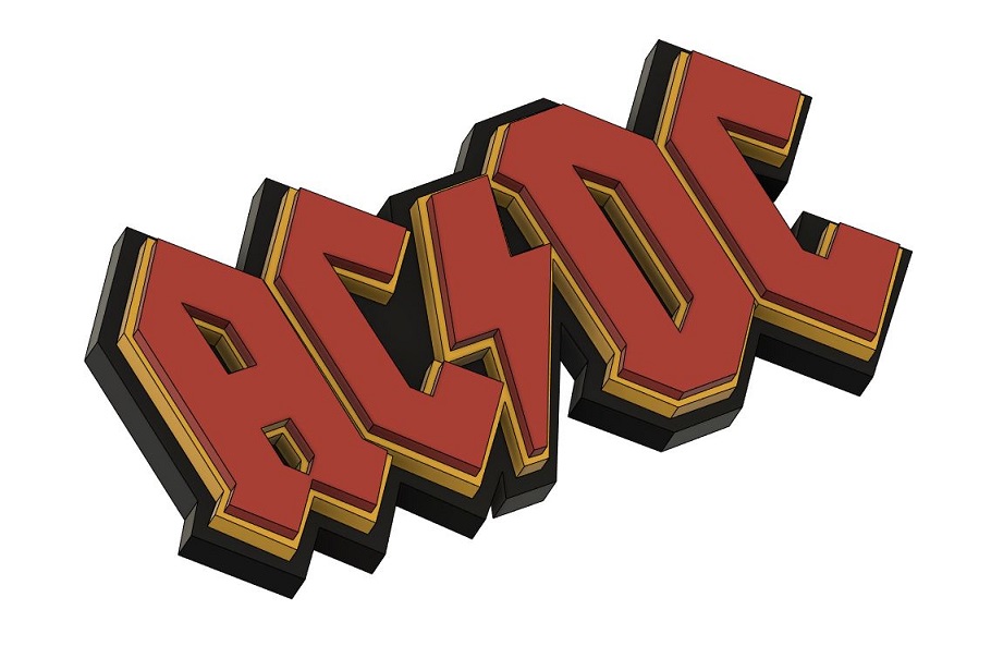 ACDC Logo par Bruninfarina | Téléchargez gratuitement un modèle STL ...