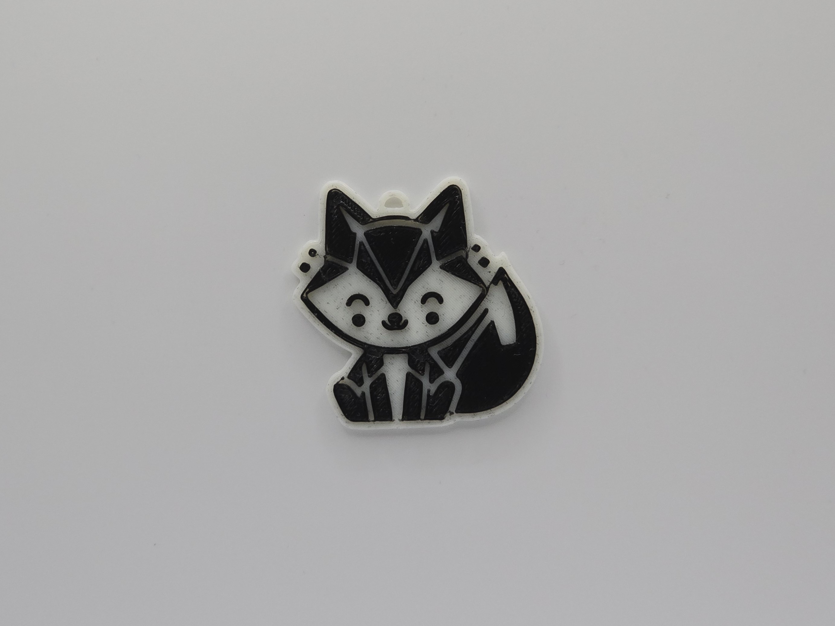 Cute Geometric Fox Keychain
