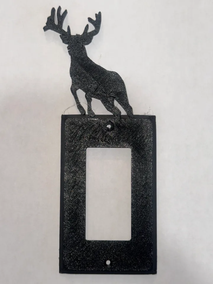 Decorative Deer outlet cover by brady lay | Download free STL model ...