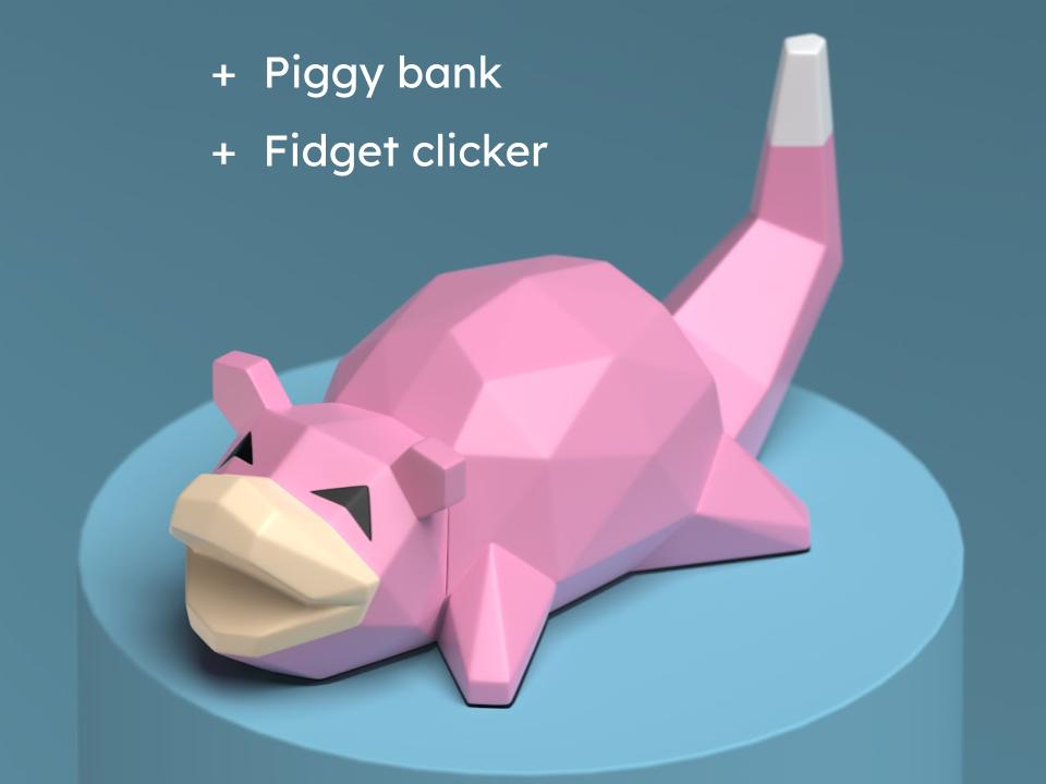 Low-poly Slowpoke