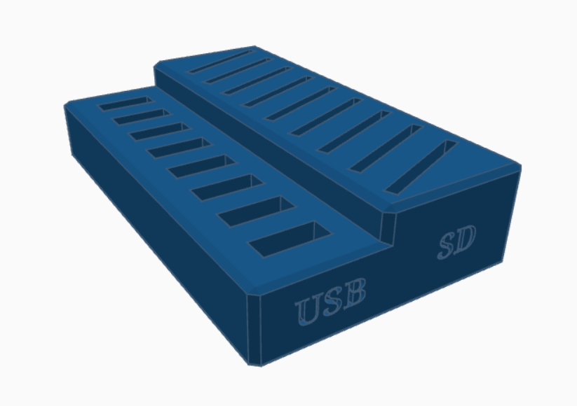 Miniatura 7 do modelo 3D USB_SD-Card Holder