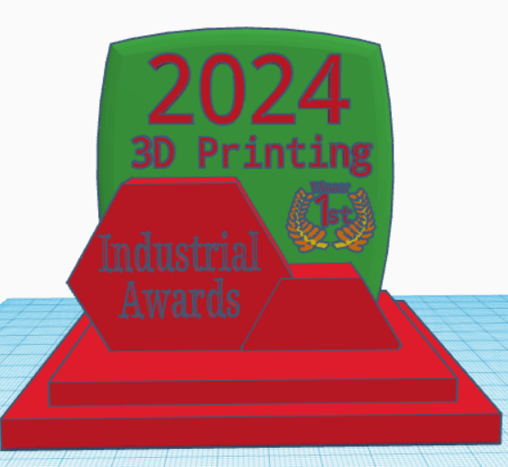 2024 3D printing Industrial Awards trophy