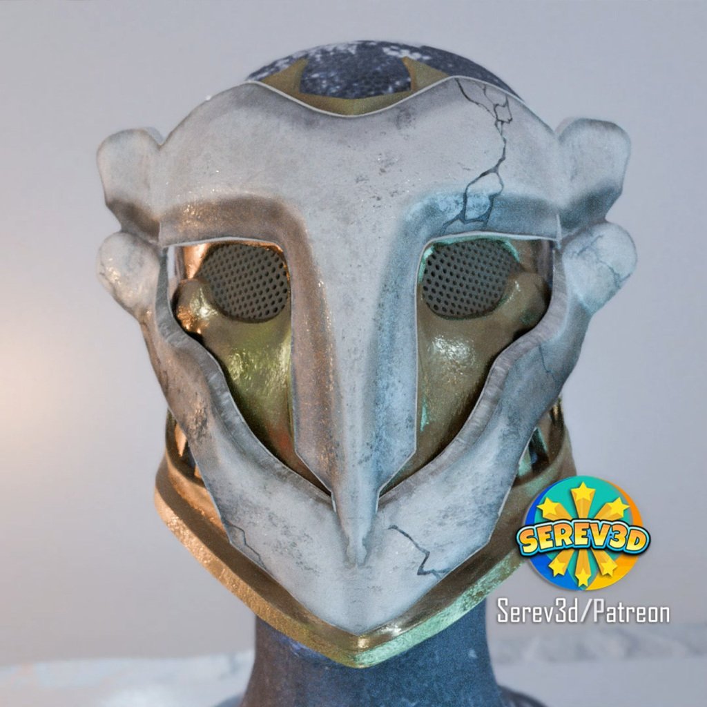 Arcane Ekko Mask - wearable LoL cosplay prop - Serev3D