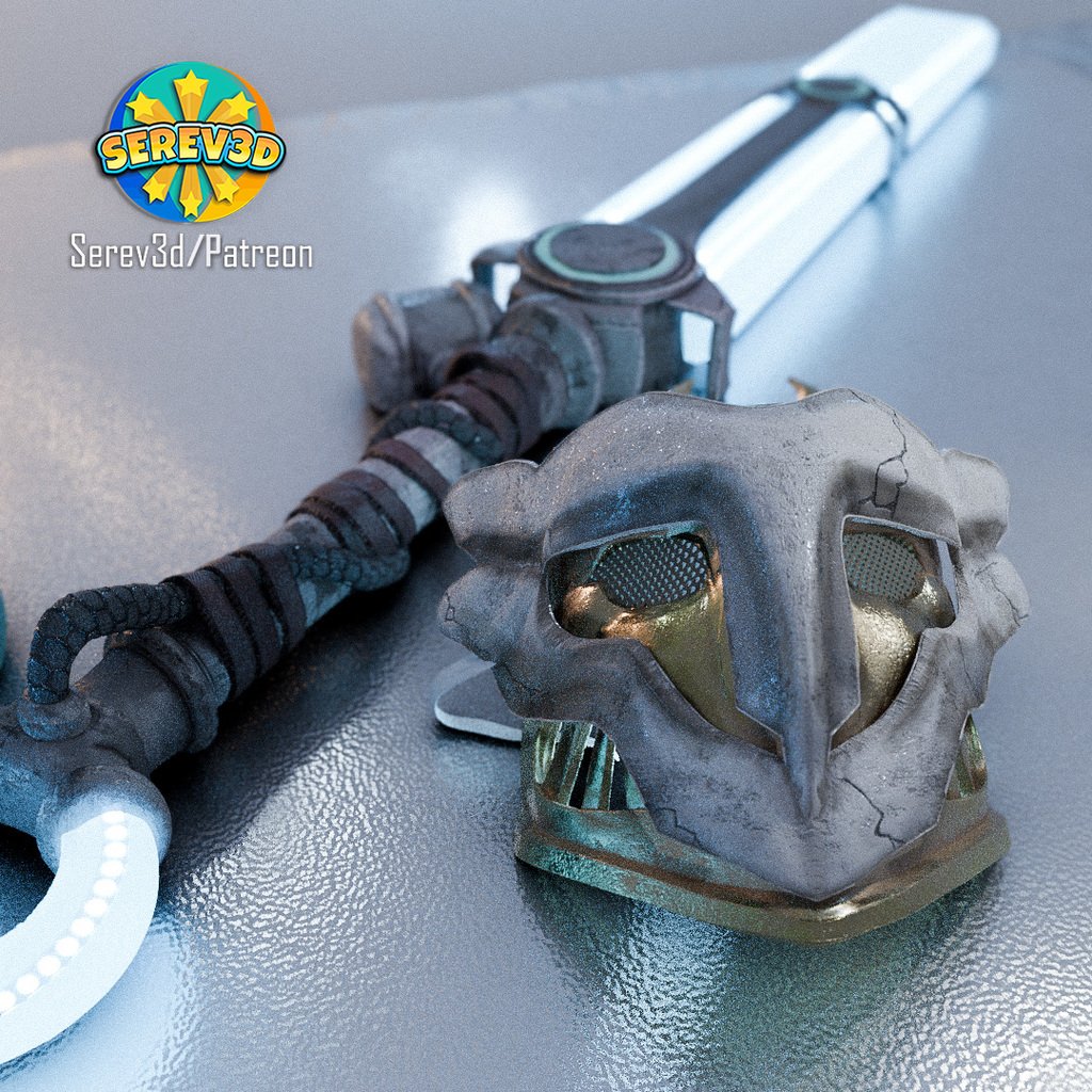 Arcane Ekko Mask wearable LoL cosplay prop Serev3D by SEREV3d