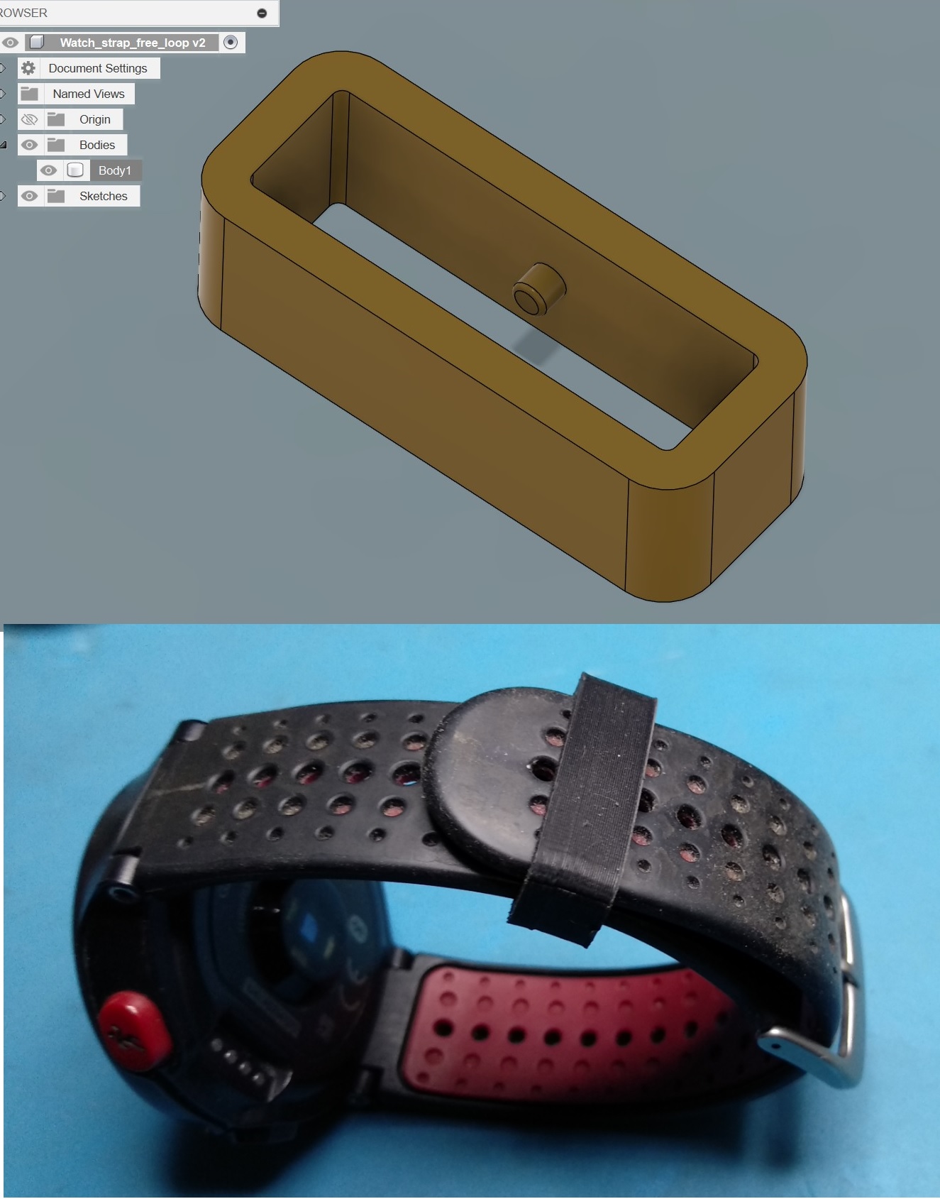 Free loop for GARMIN FORERUNNER 235 watch strap inside is 23mm by 6.5mm by Isak Hendrikse Download free STL model Printables