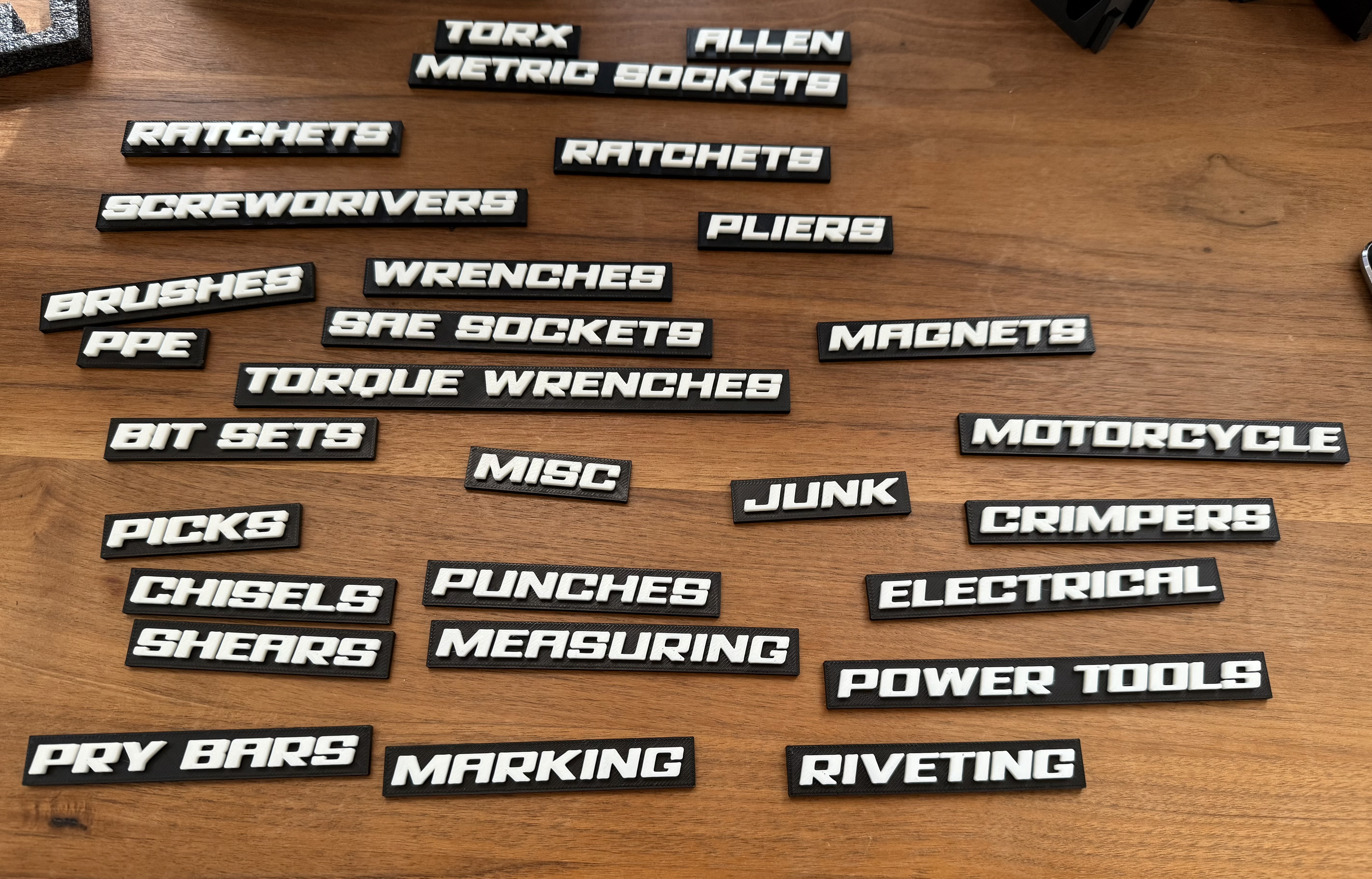 Parametric Toolbox Magnetic Label Maker (Harbor Freight US General font)