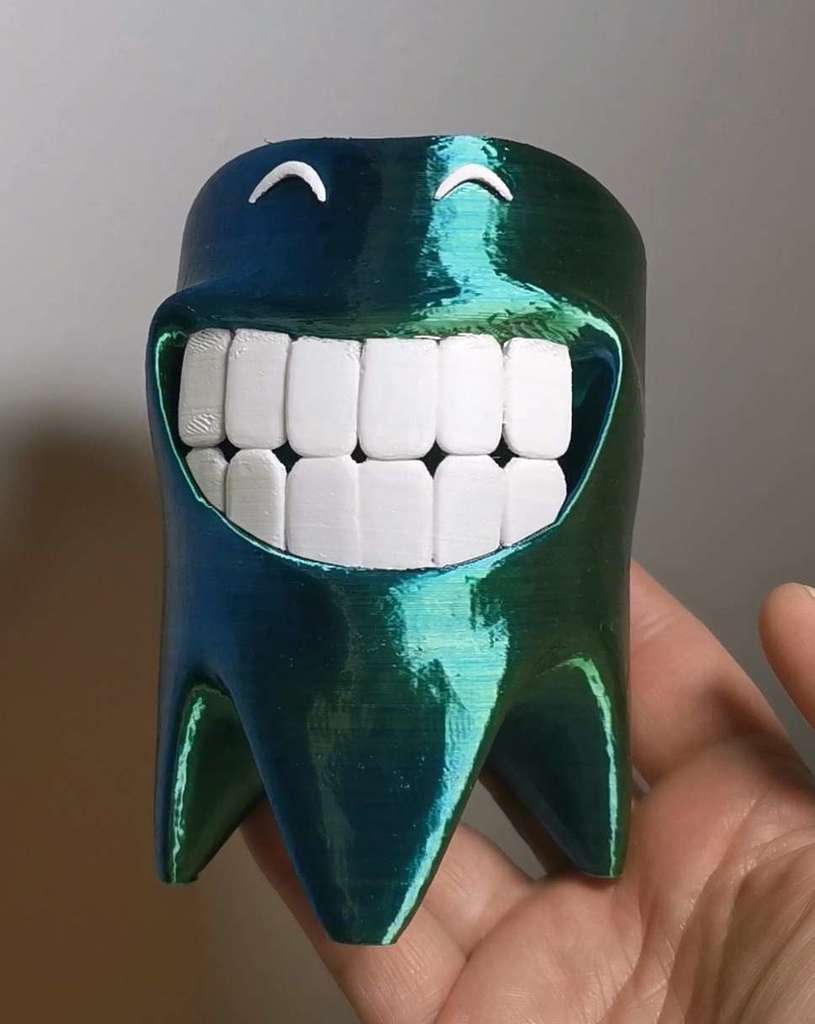 smile toothbrush holder 3D model thumbnail