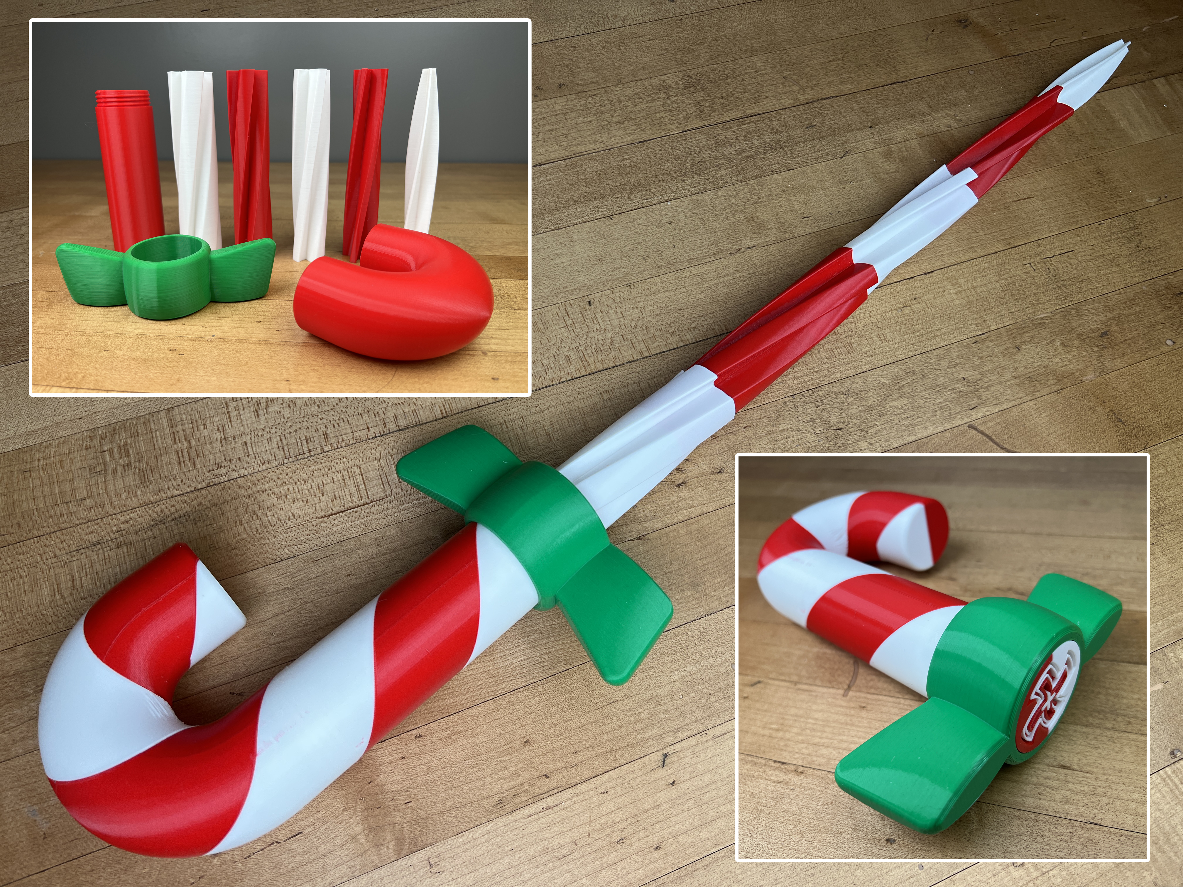 Collapsing Candy Cane Sword (Multi-Color)