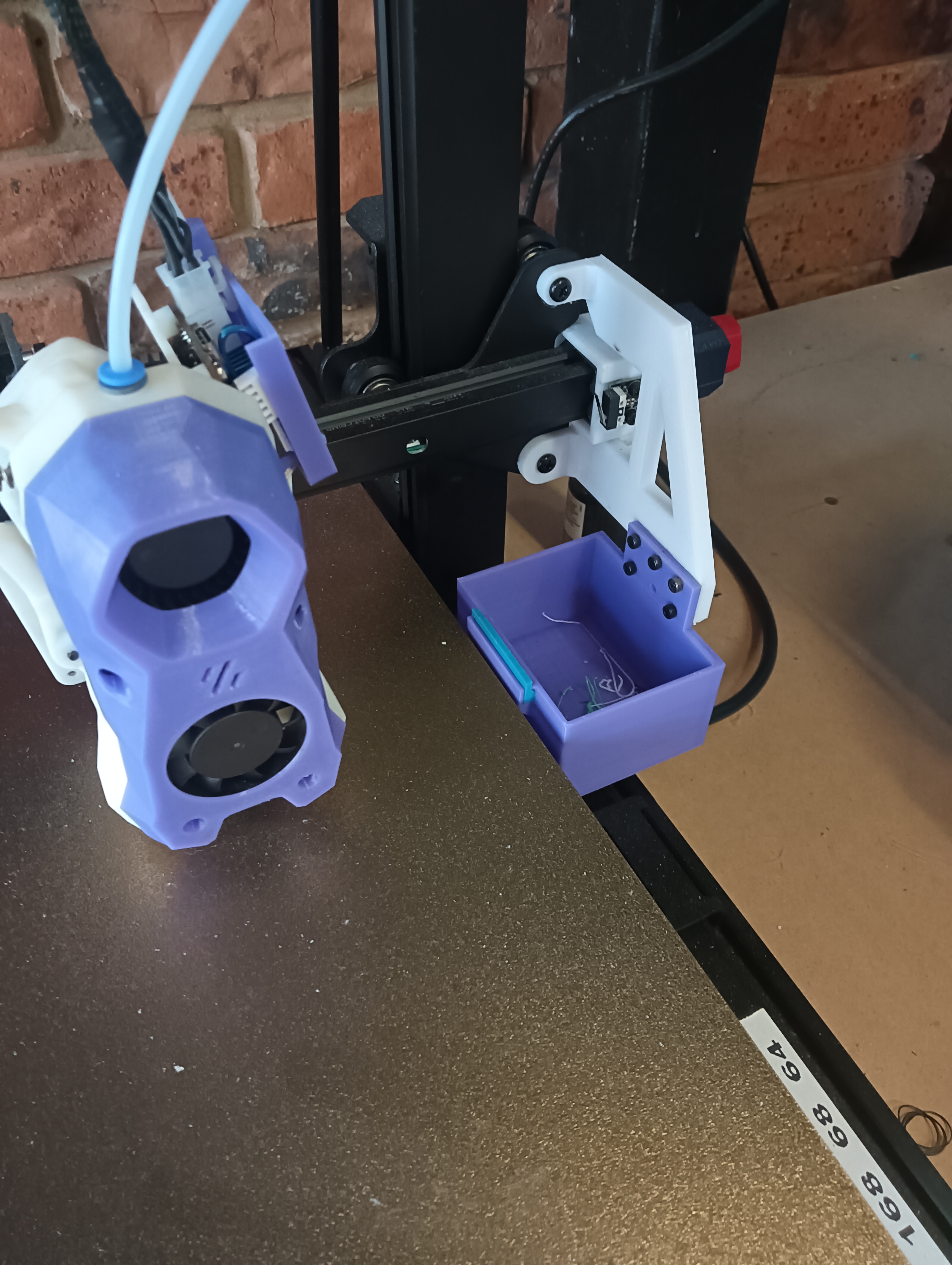 kobra max purge bucket + filametrix cutter arm and endstop relocation bracket