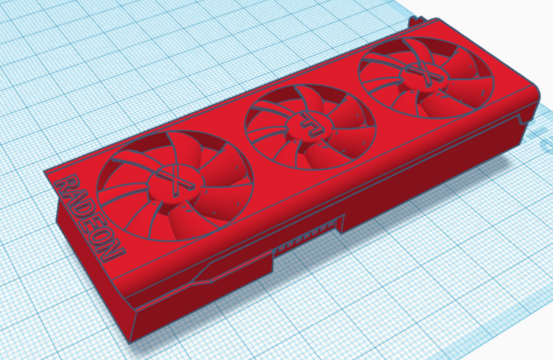 XFX Radeon RX 6800 simple 3d model