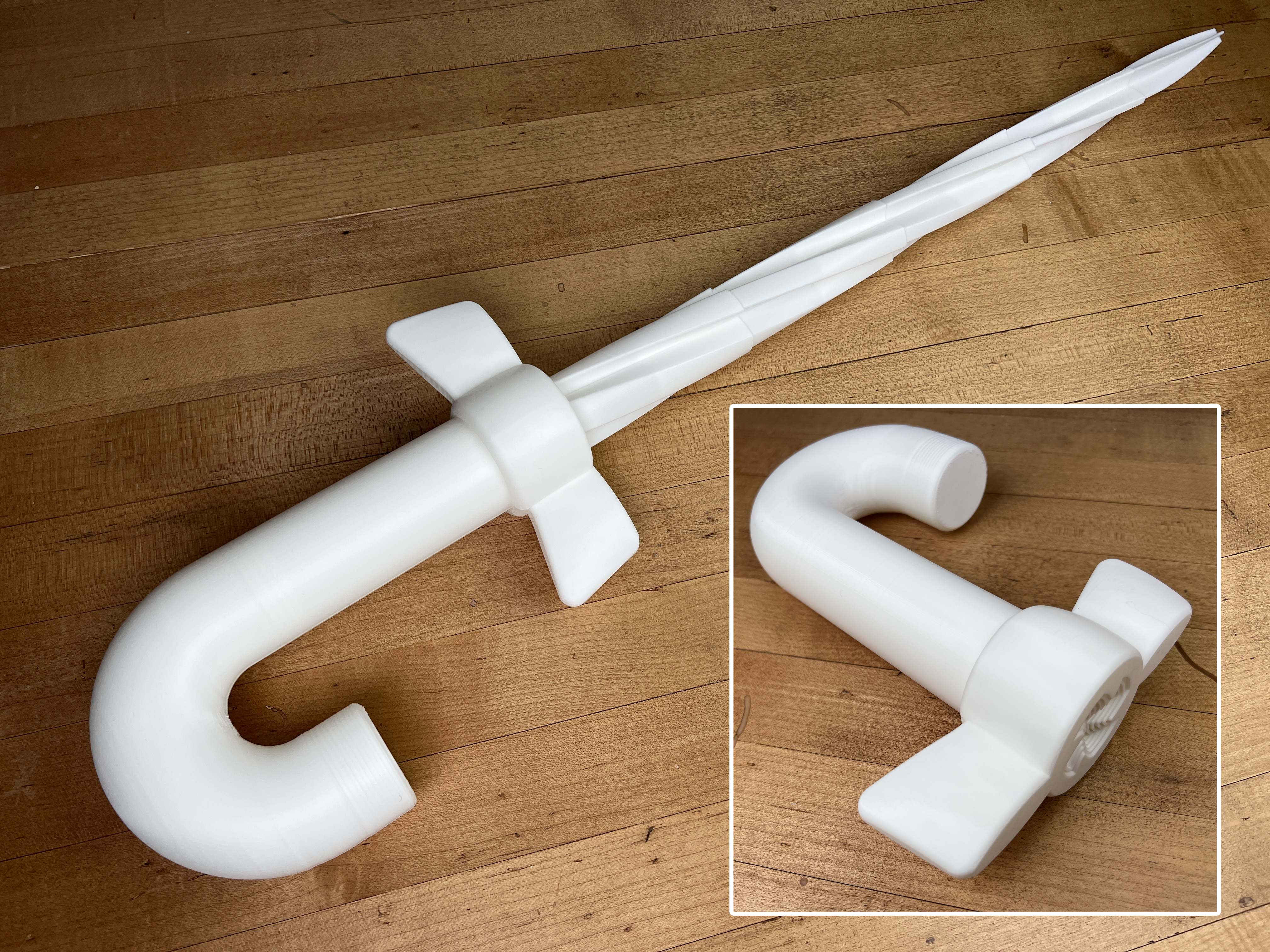 Print-in-Place Collapsing Candy Cane Sword