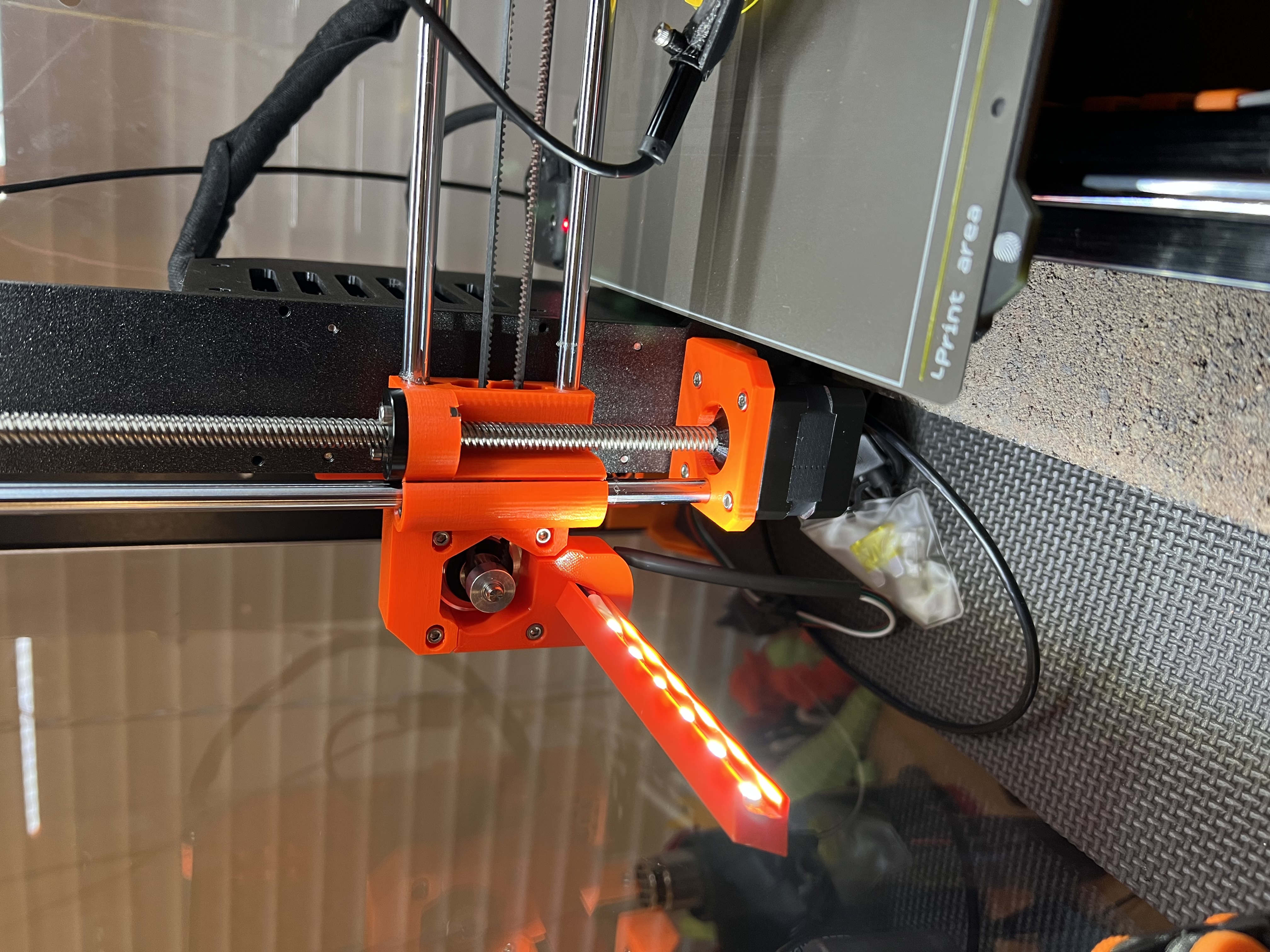 Nozzle light X Axis