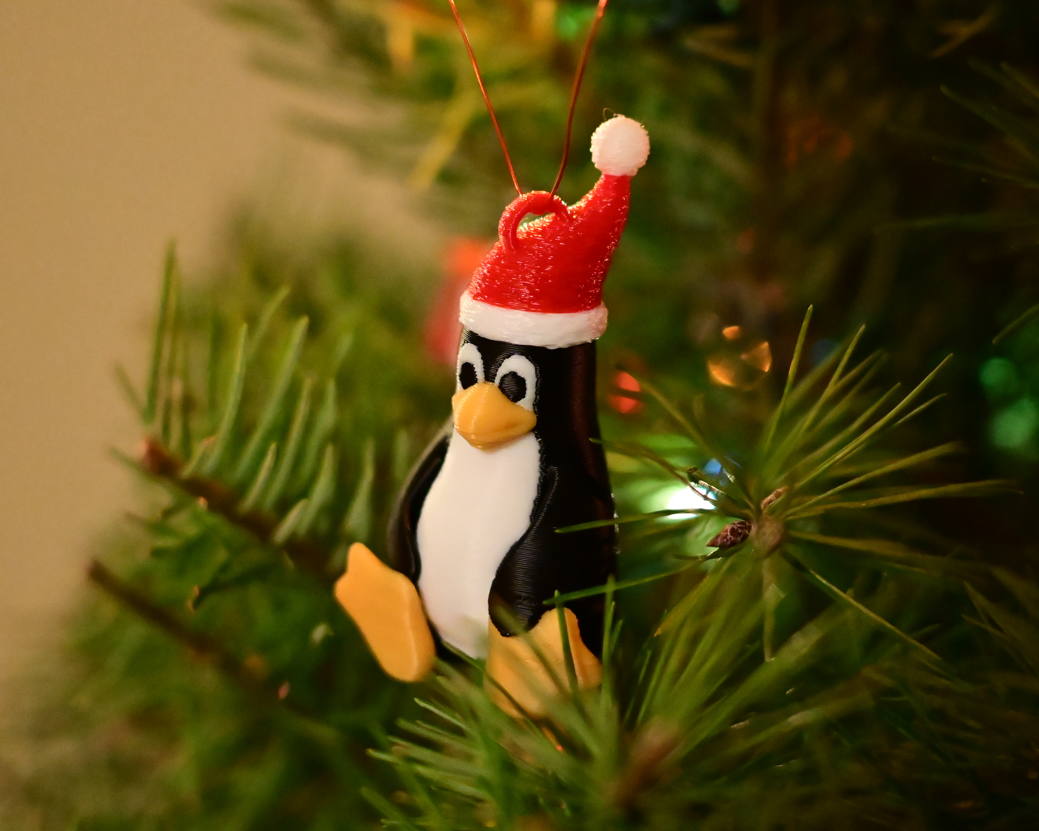 Tux the Christmas Penguin (tree ornament)