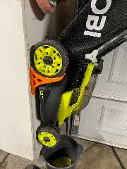Small Lawnmower Wall Mount for 6 inch wheels