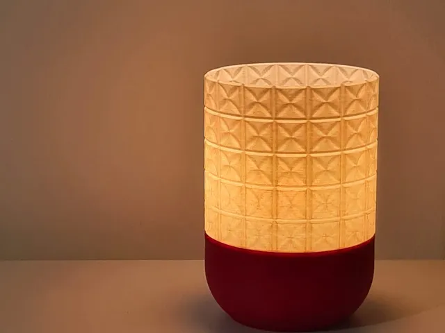 Maker Lamp E14 socket with spanish floor tiles lampshade.