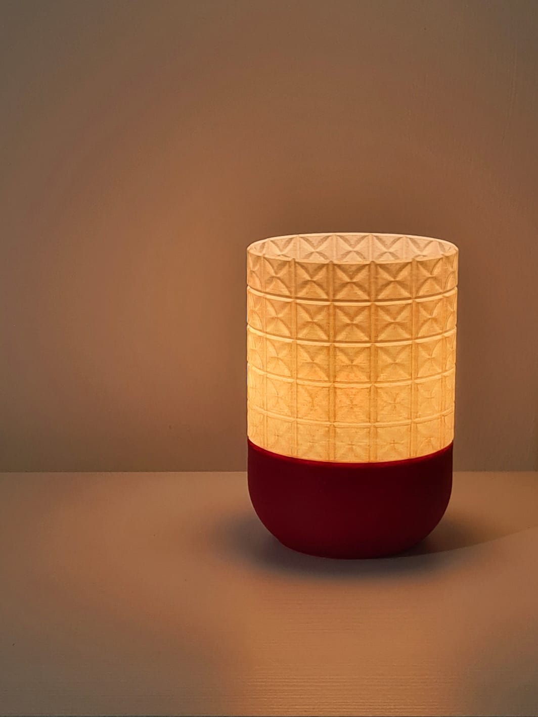 Maker Lamp E14 socket with spanish floor tiles lampshade.