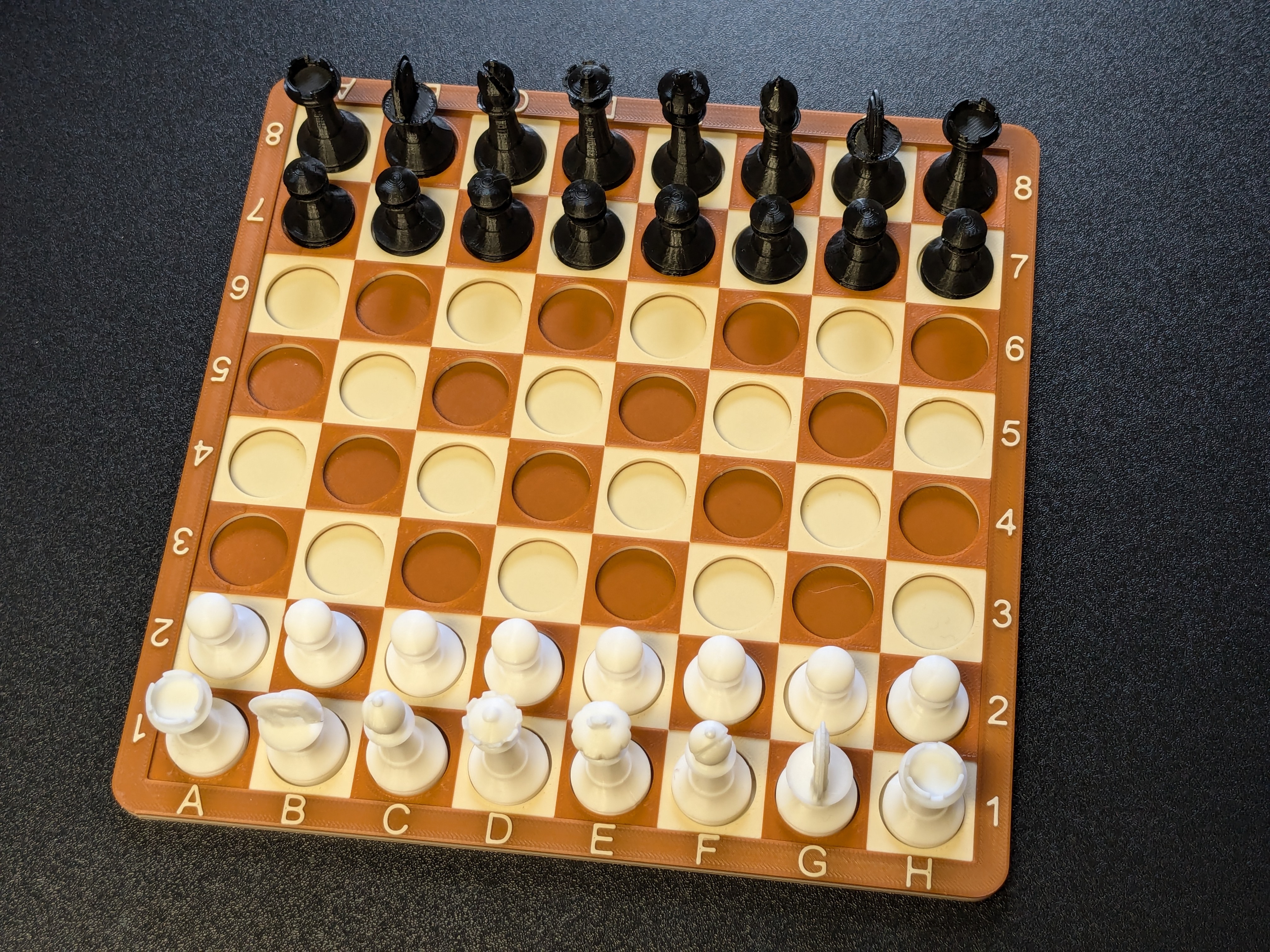 Chess Board with recesses